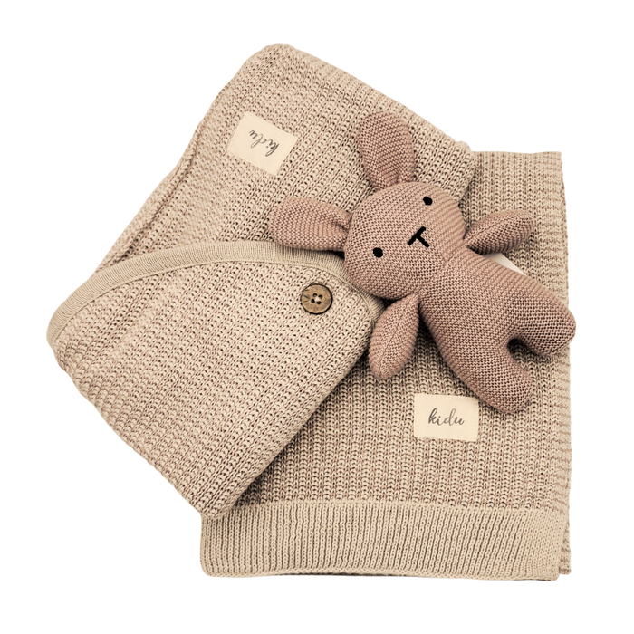 Kidu Knit Baby Blanket Gift Set