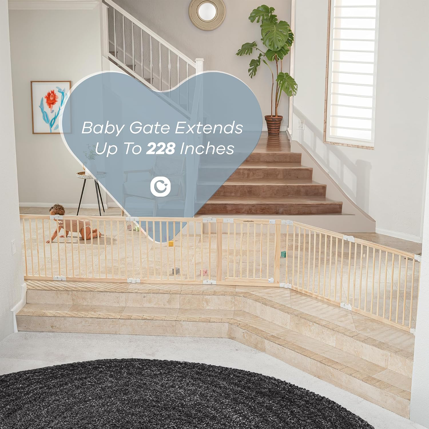 Comfy Cubs Playpen Gate for Toddler and Babies