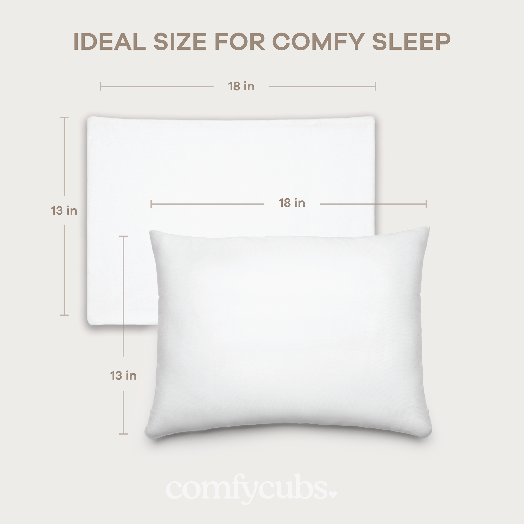Comfy Cubs Toddler Pillow with Soft Cotton Pillowcase