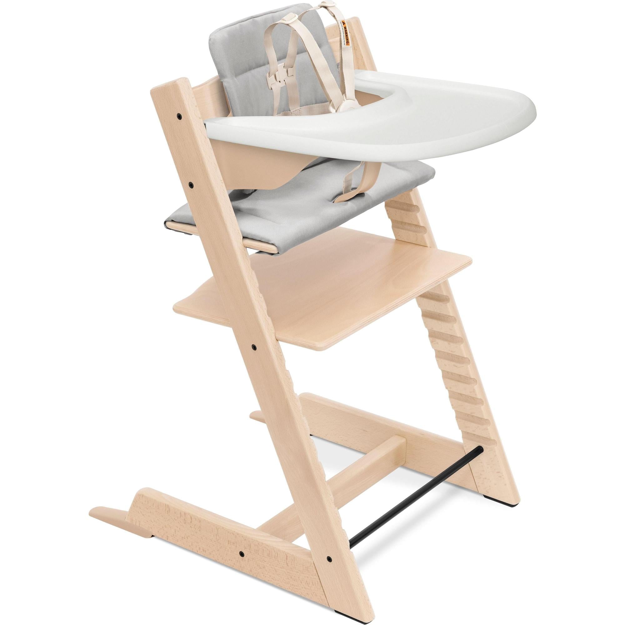 stokke tripp trapp model 2008 Stokke Tripp Trapp High Chair² with Cushion + Tray, Whitewash + Anthracite Cushion, White Tray