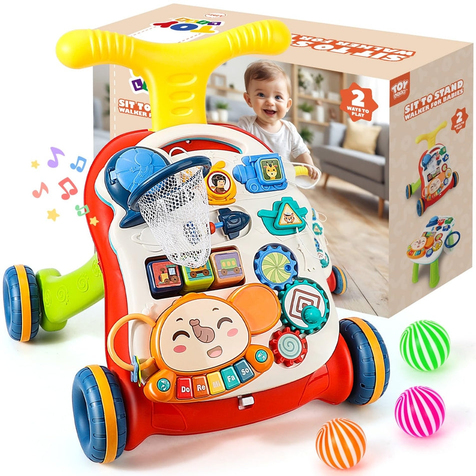 TOY Life 3-in-1 Baby Push Walker and Activity Center