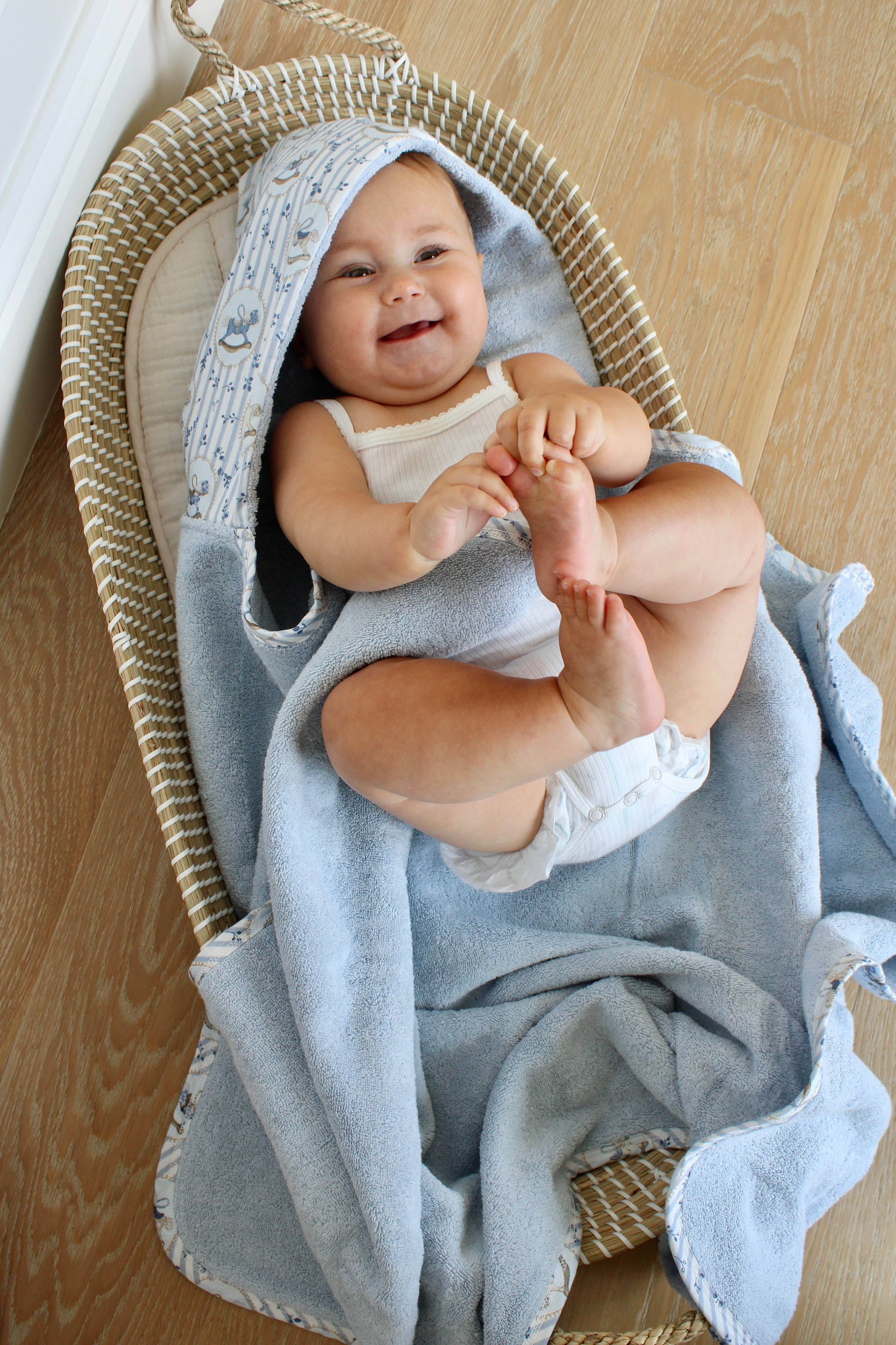 Little Threads Rocking Horse Hooded Bath Towel
