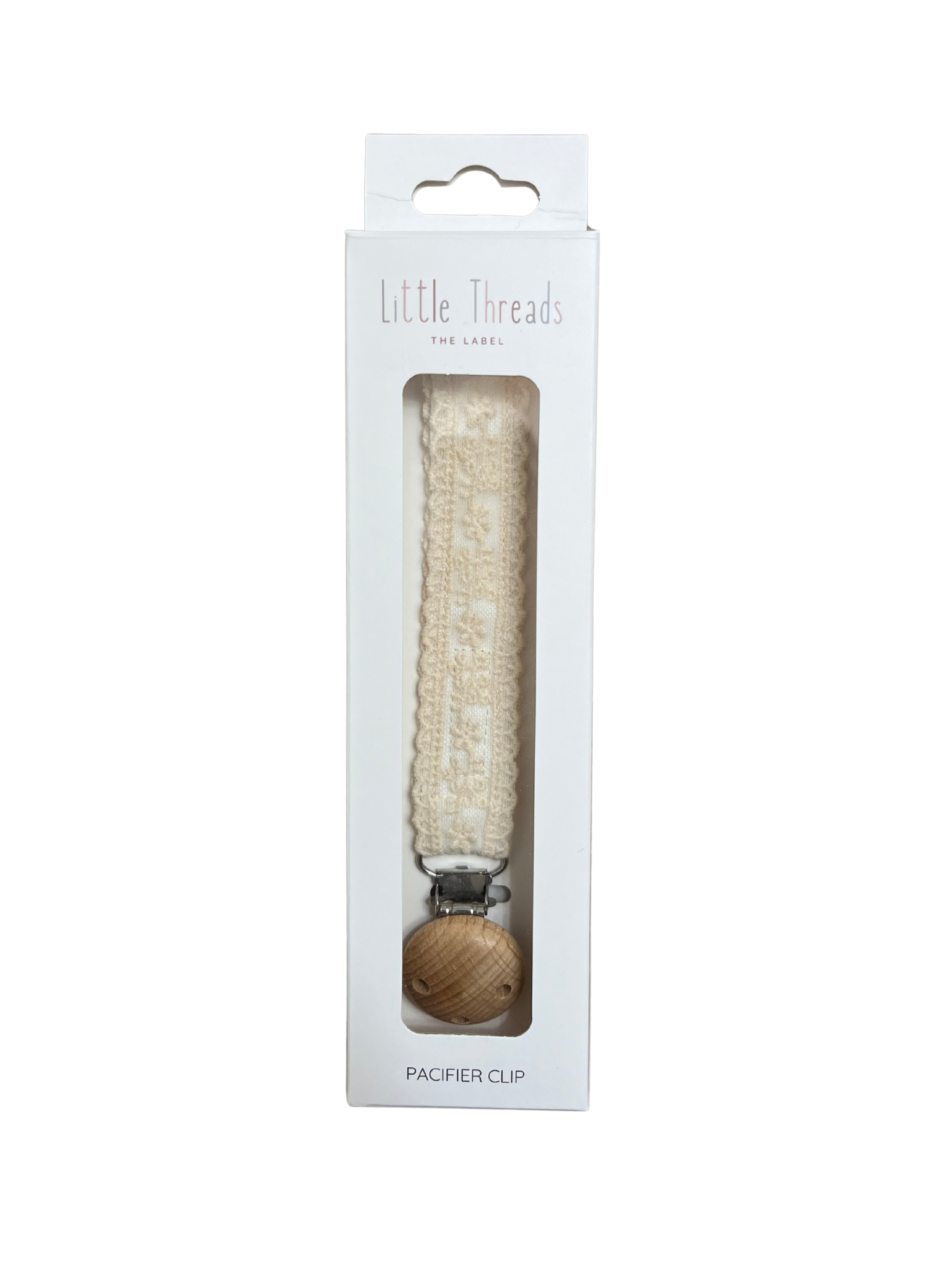 Little Threads Floral Lace Pacifier Clip