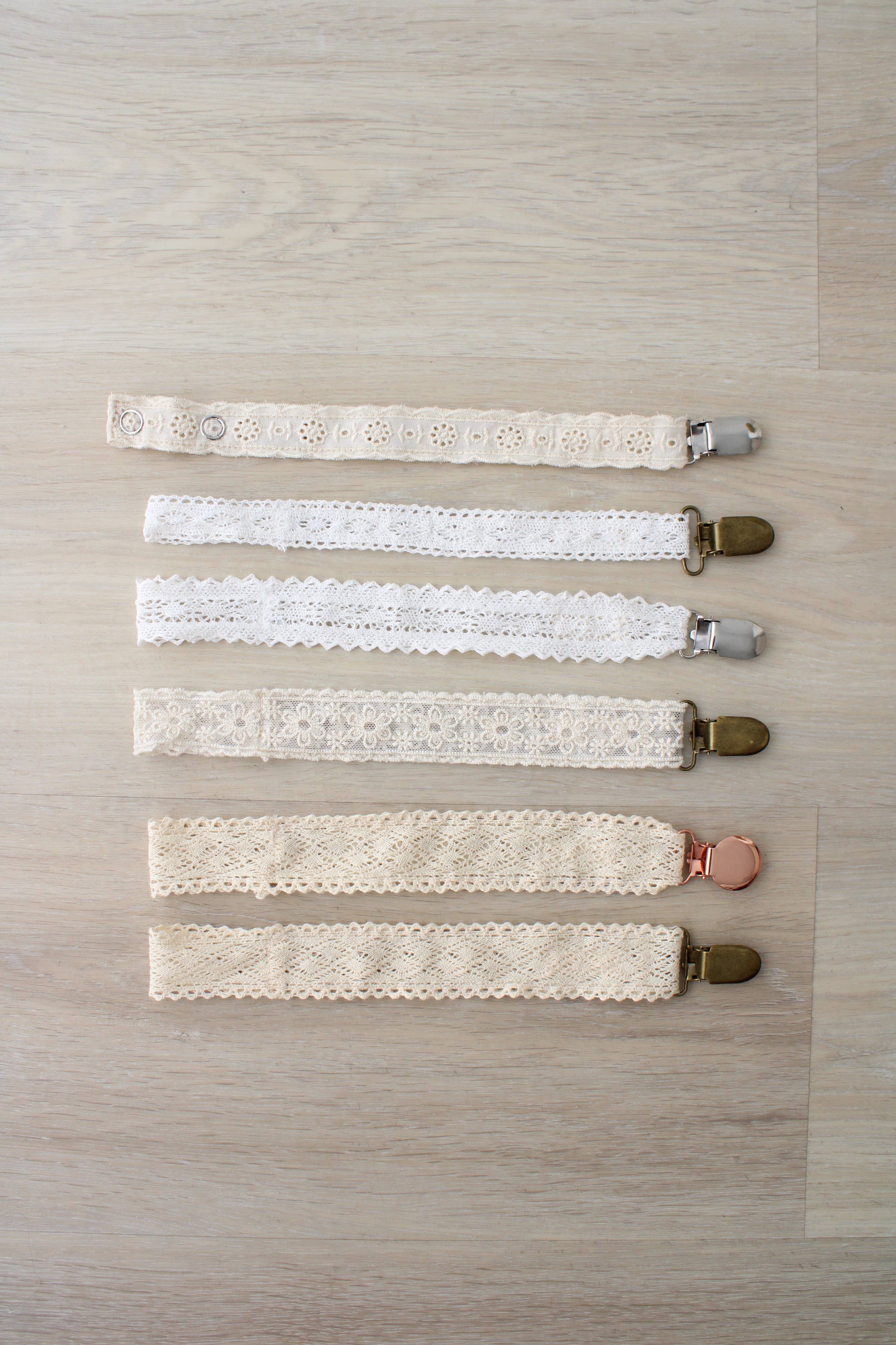Little Threads Vintage Crochet Pacifier Clip