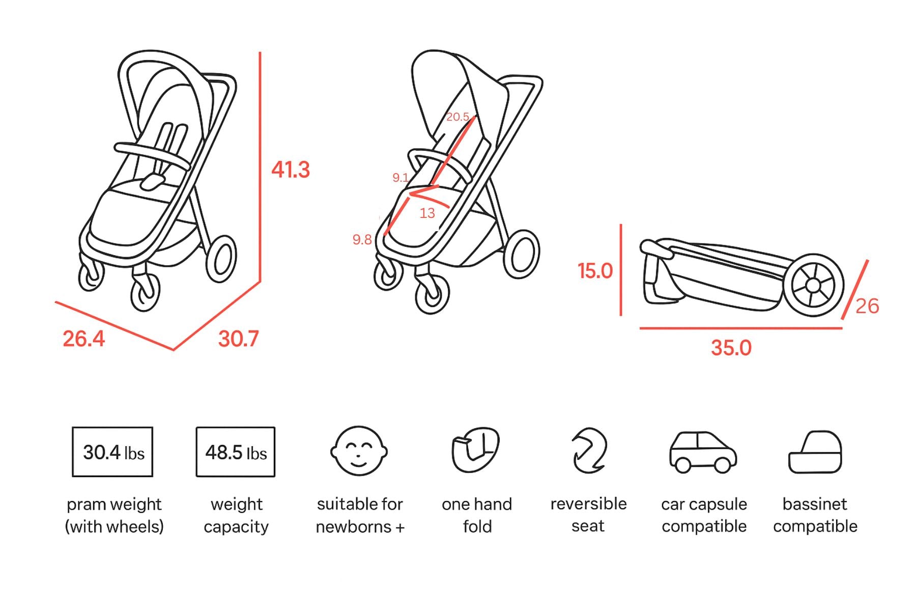 Valco Baby Ark Single-to-Double Stroller
