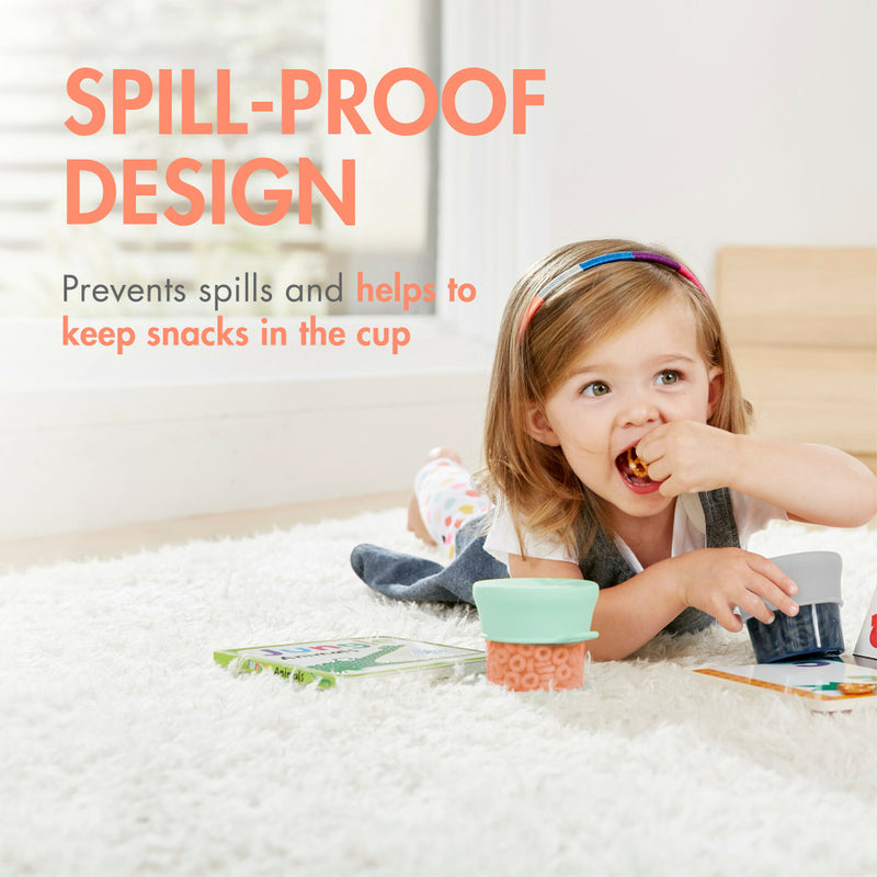 Snack Cup For Toddlers And Kids Silicone Spill Proof, No Spill Container  For Babies