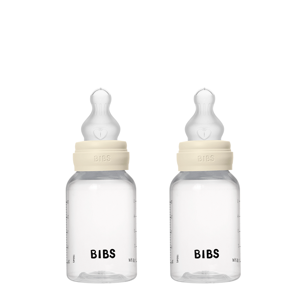 BIBS Baby BPA-Free Polypropylene Bottle Set 5oz. Silicone | 2 Pack