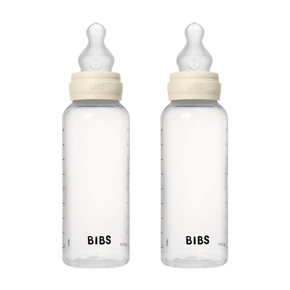 BIBS Baby BPA-Free Polypropylene Bottle Set 9oz. Silicone | 2 Pack