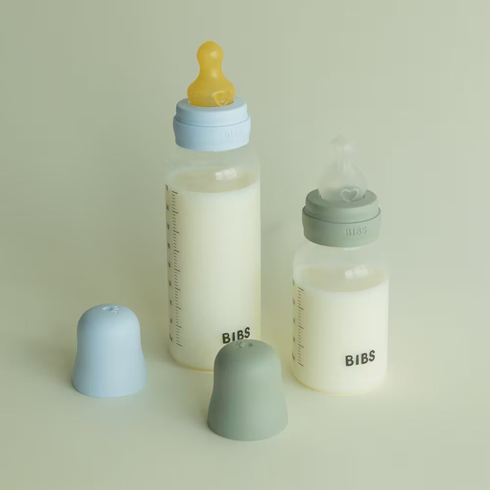 BIBS Baby BPA-Free Polypropylene Bottle Set 9oz Silicone | Medium Flow