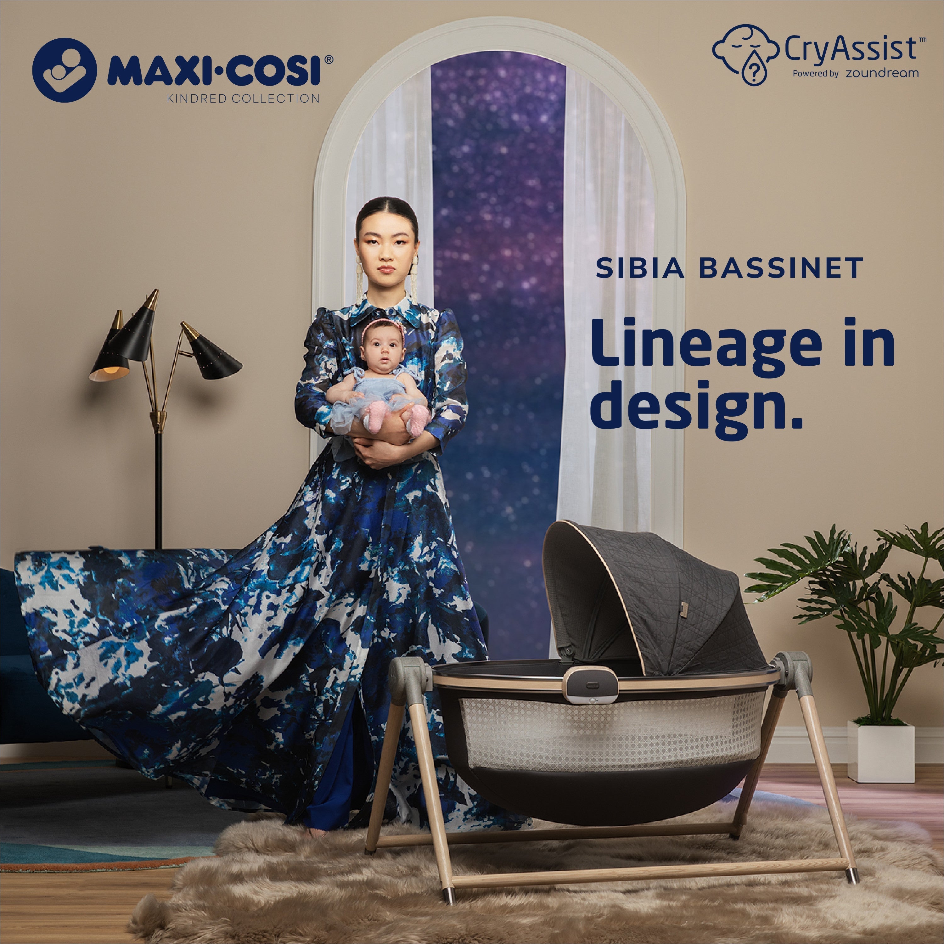 maxi cosi bassinet blue Maxi Cosi Kindred Sibia Bassinet