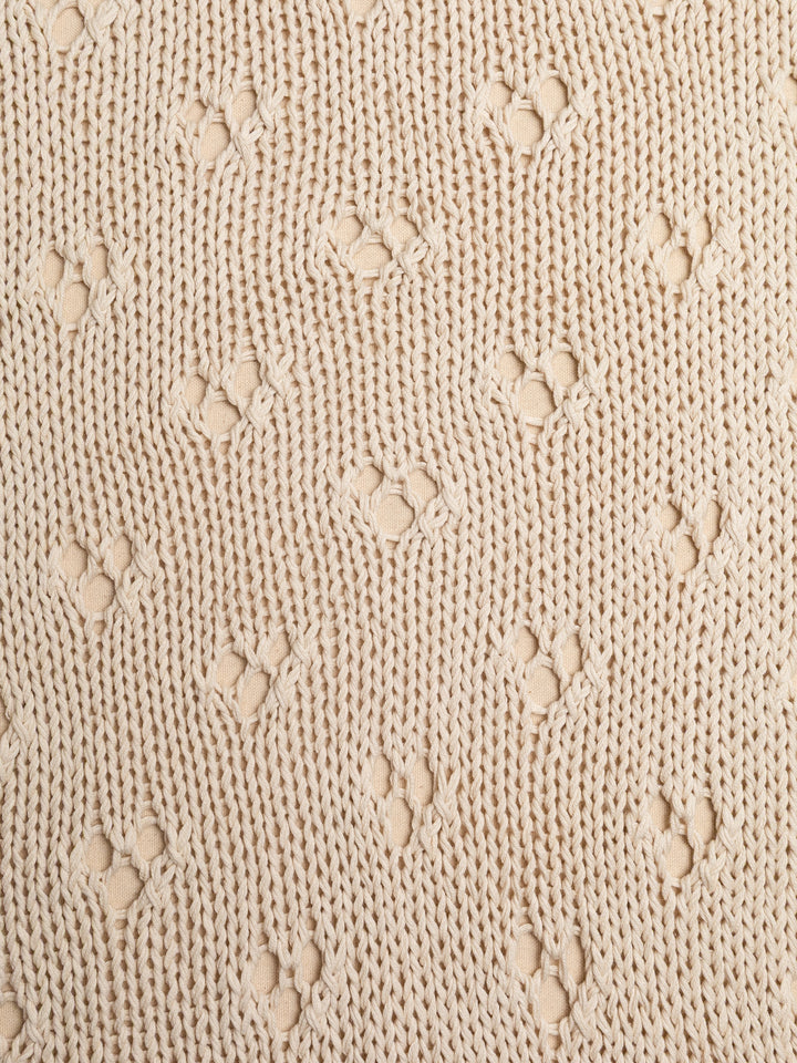 Anzy Home Baby Blanket Hand-Knitted Pointelle