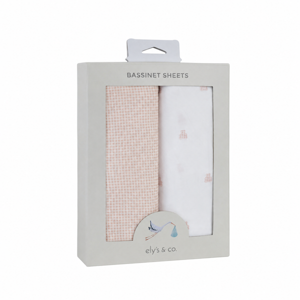 Ely's & Co. Cotton Bassinet Sheet - 2 Pack