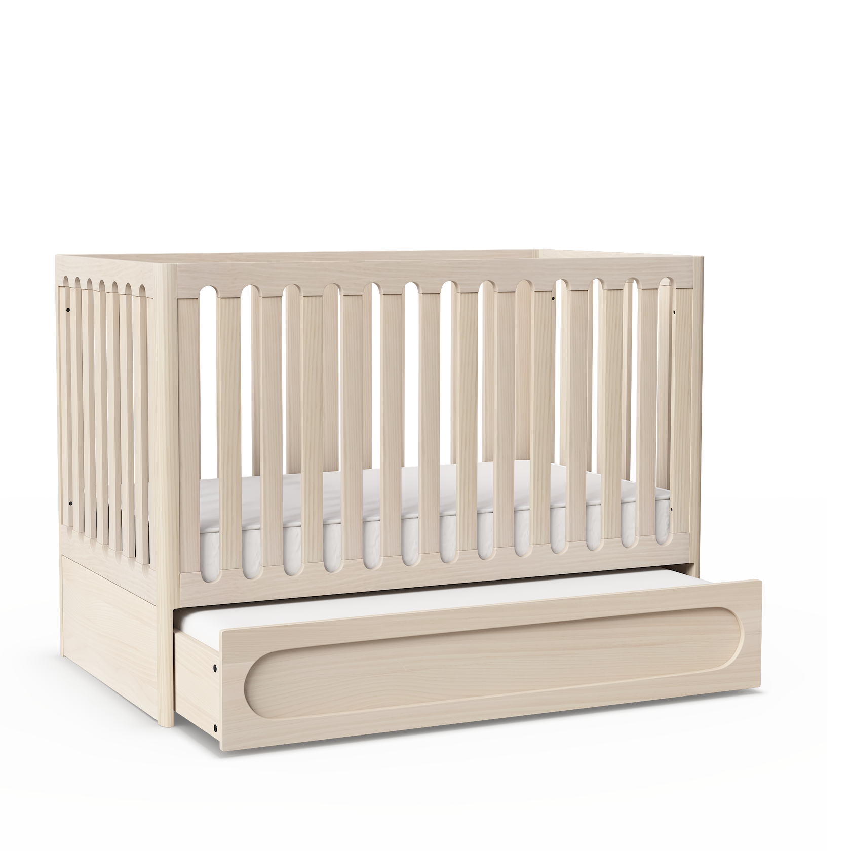 HushCrib Lulla & Lully 3-in-1 Convertible Crib With Trundle