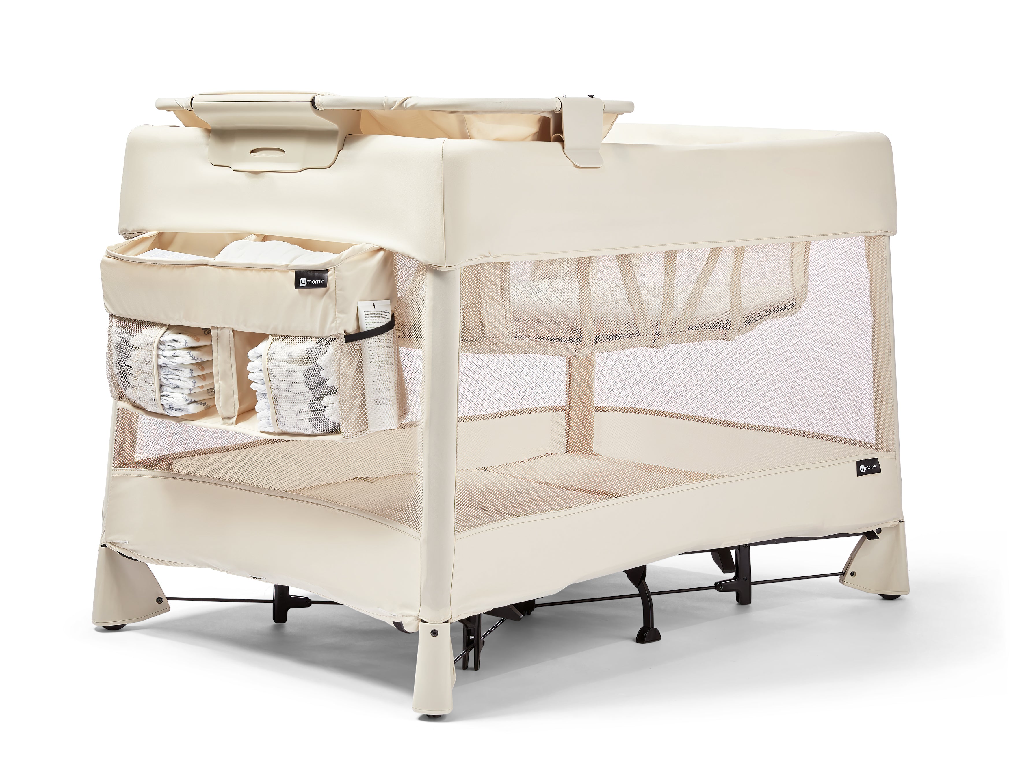 4moms breeze GO ベビーベッド シーツ、バッグ付き