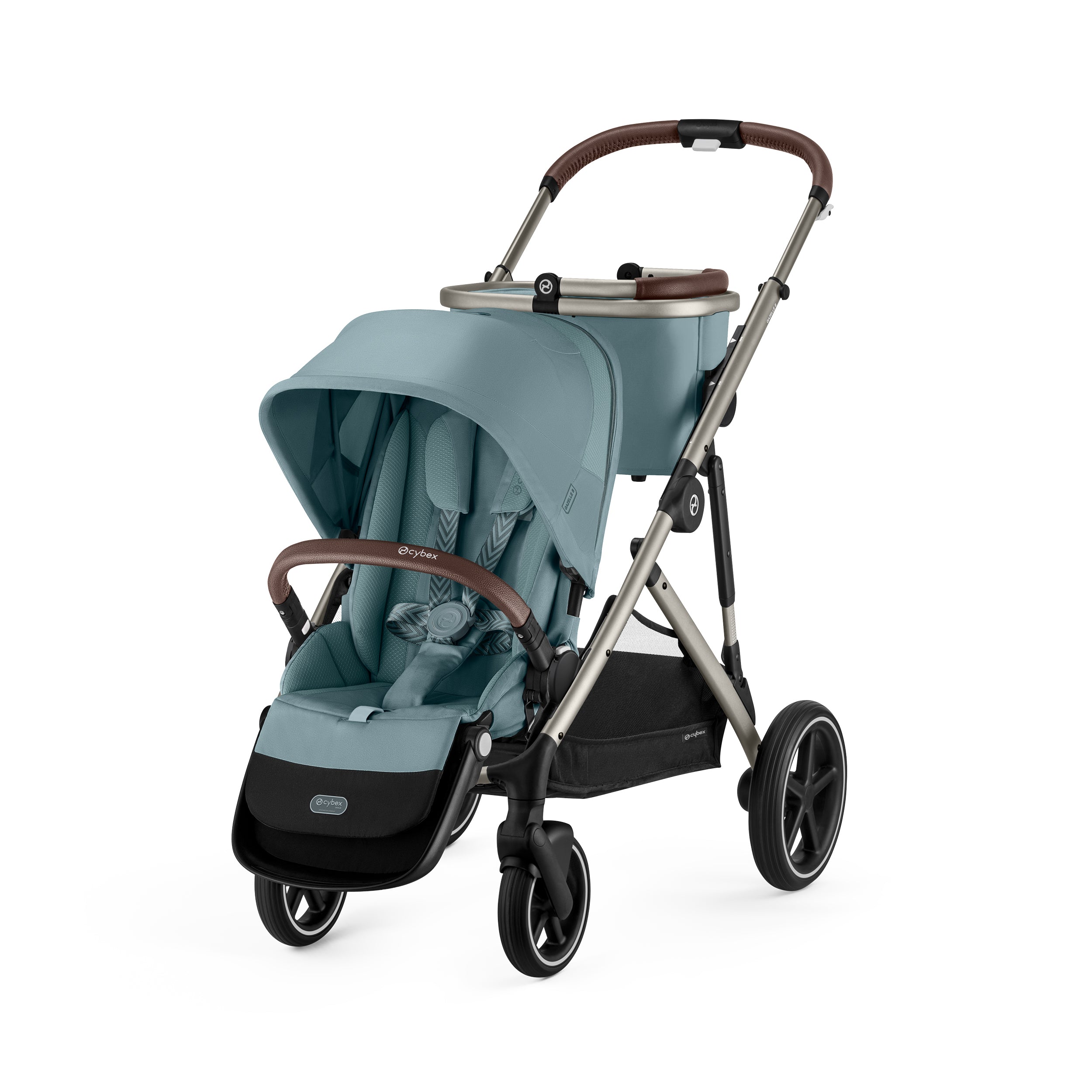 Cybex Gazelle S Stroller Taupe Frame with Stormy Blue Seat