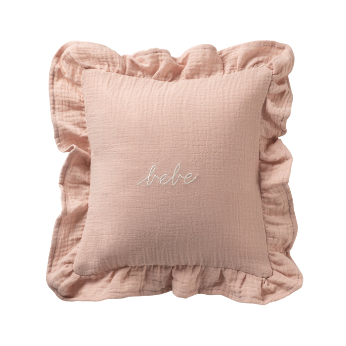 Domani Home Gauze Bebe Ruffle Accent Pillow 10" x 10"