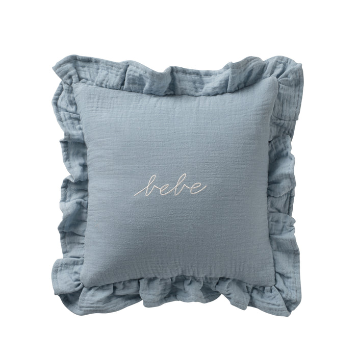 Domani Home Gauze Bebe Ruffle Accent Pillow 10" x 10"