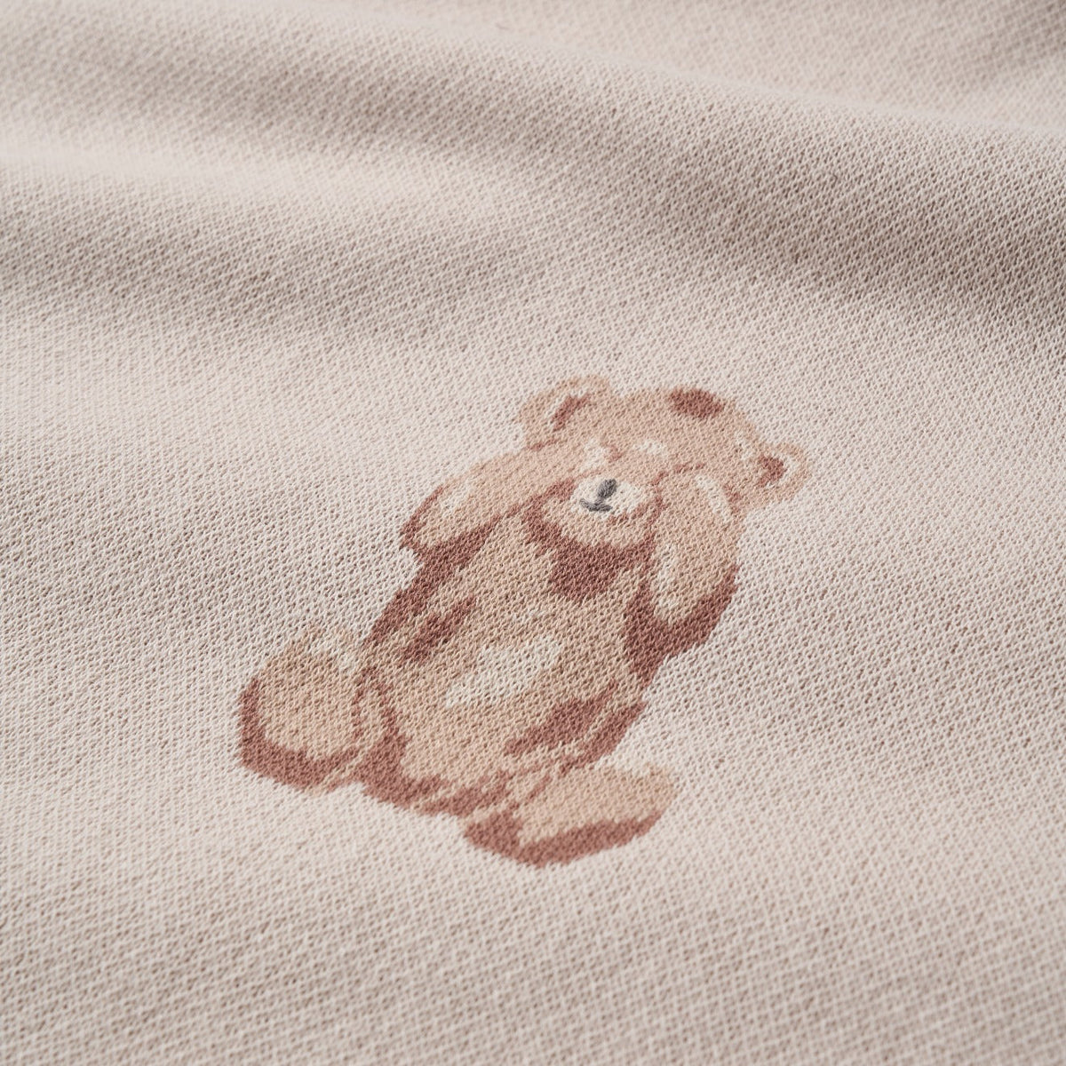 Elegant Baby Teddy Bear Knit Blanket