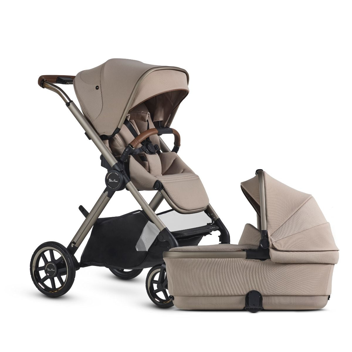 Silver Cross Reef 2 Multi-terrain Modular Stroller + Folding Bassinet Bundle