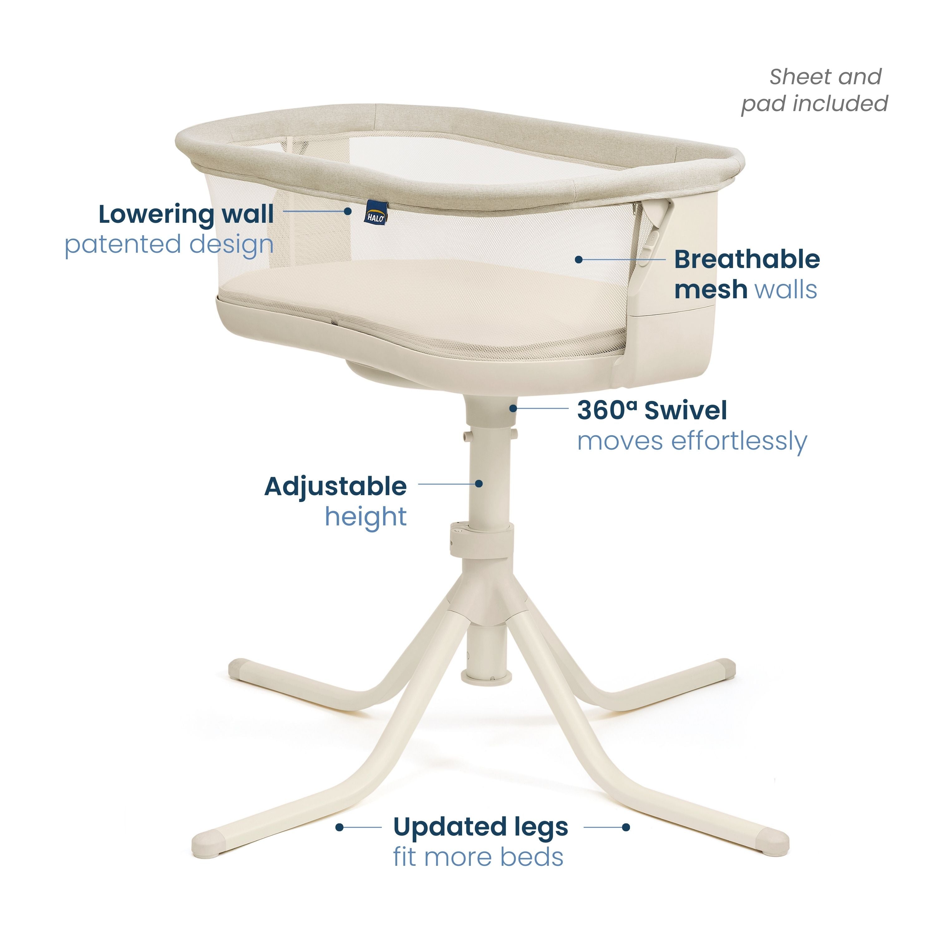 Halo BassiNest Swivel Sleeper 4.0 Signature