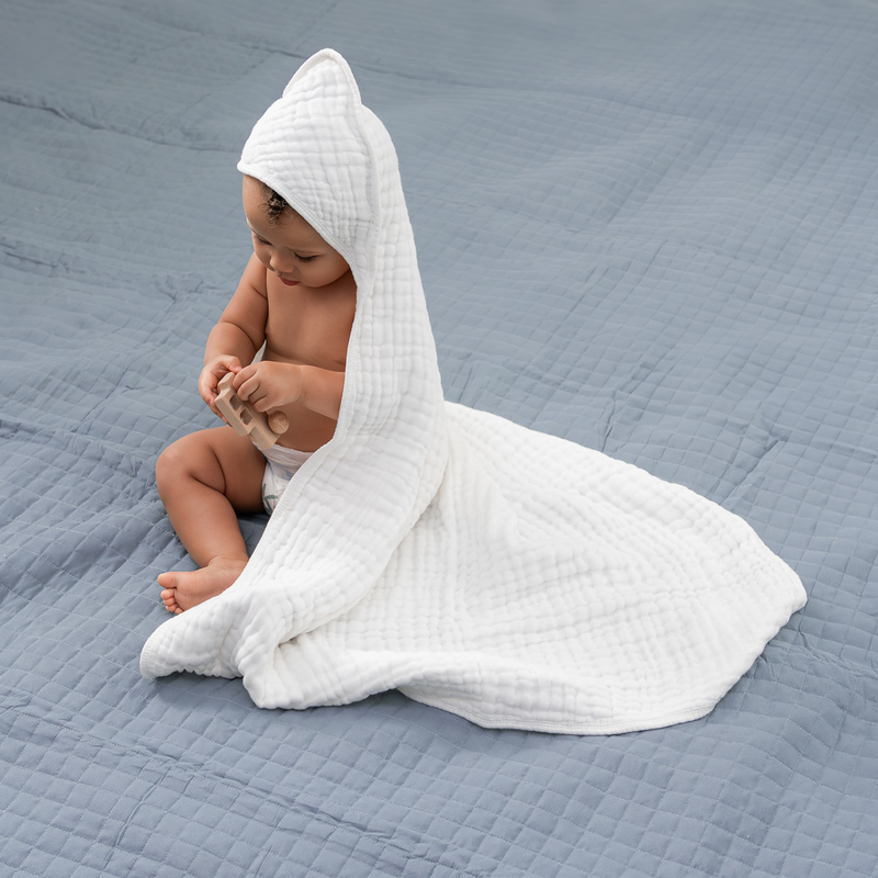 Comfy Cubs Muslin Cotton Hooded Baby Towel