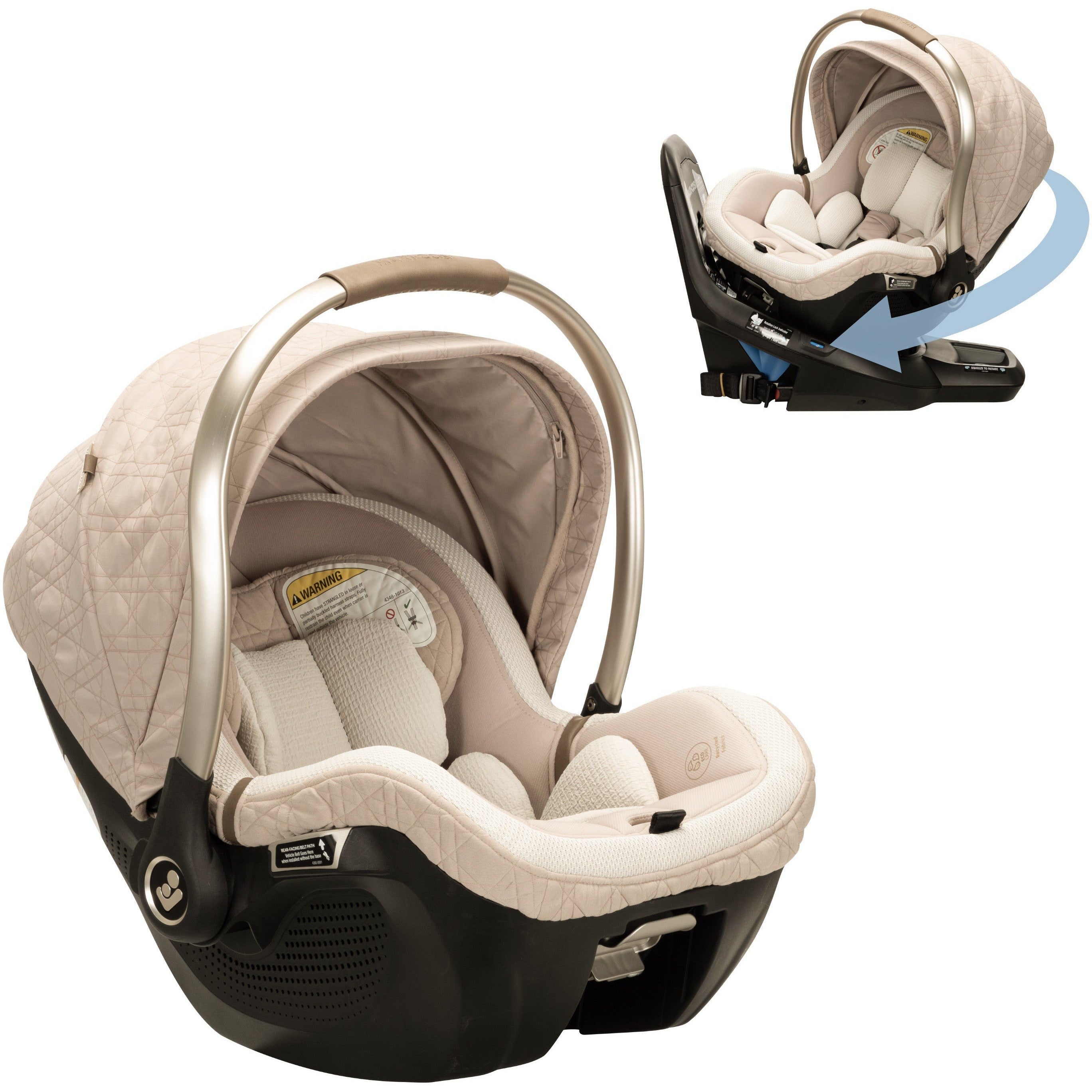 maxi cosi baby carrier Maxi-Cosi Kindred Peri 180° Rotating Infant Car Seat Natural Heritage