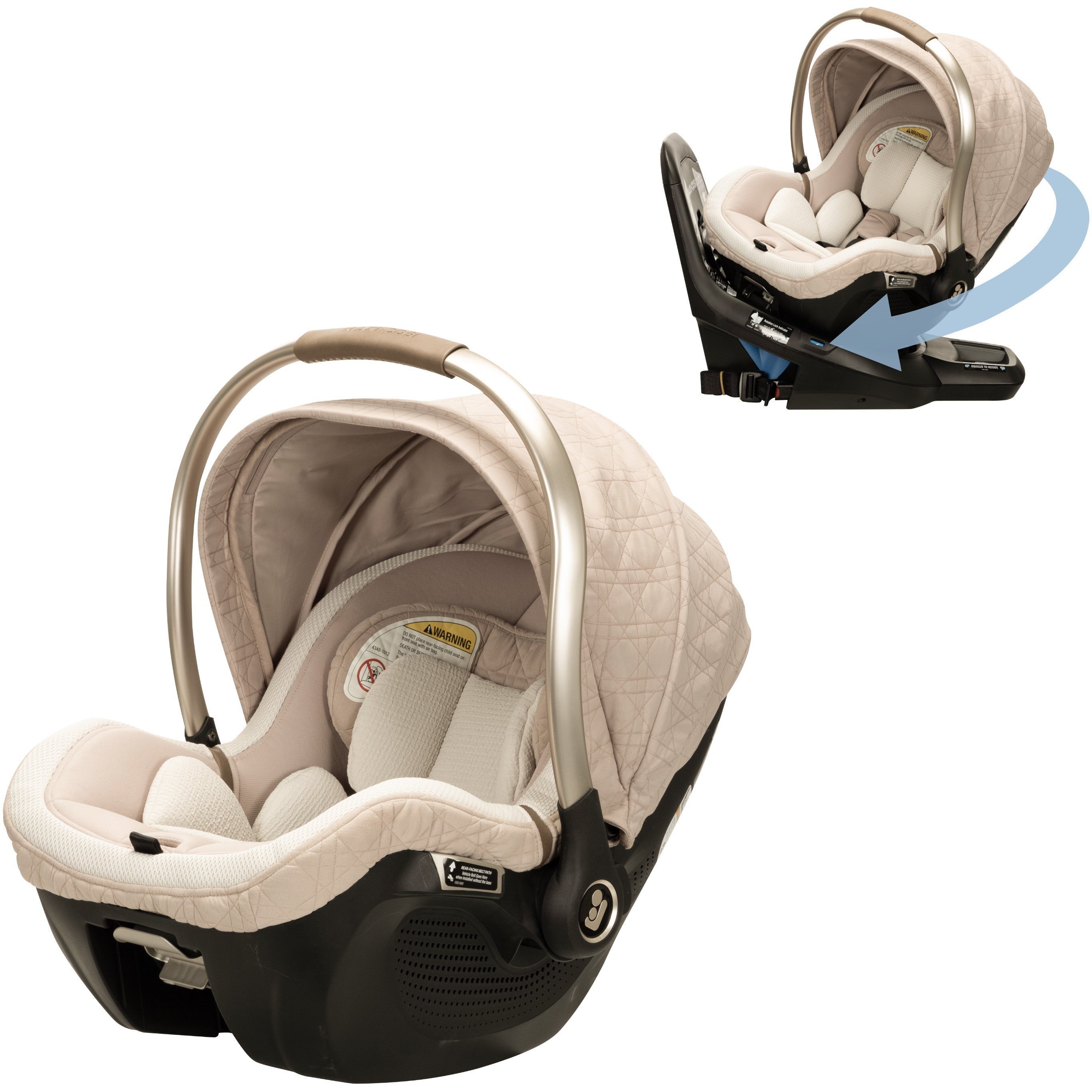 front facing car seat maxi cosi Maxi-Cosi Kindred Peri 180° Rotating Infant Car Seat Natural Heritage