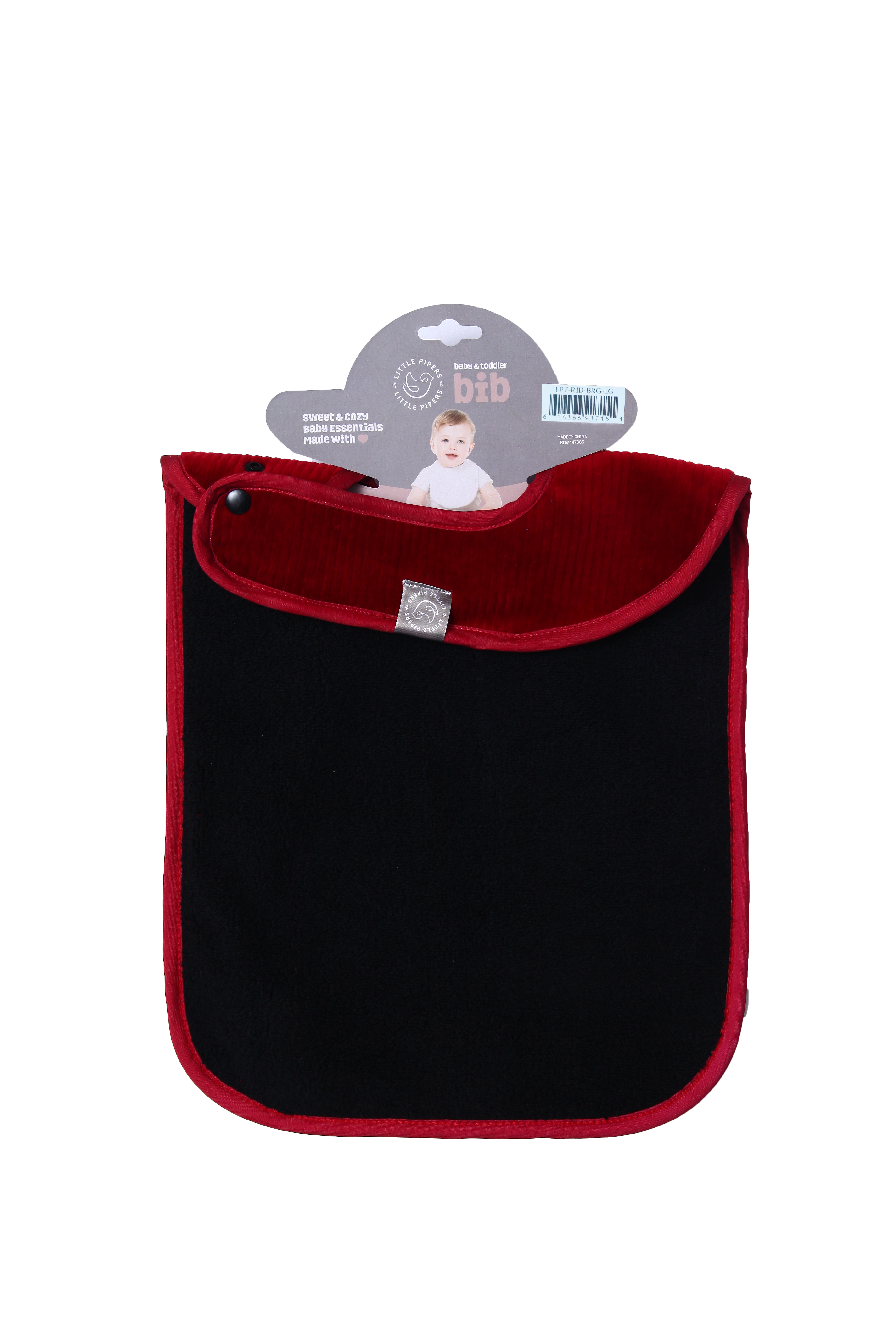 Little Pipers Waterproof Bib With Snaps