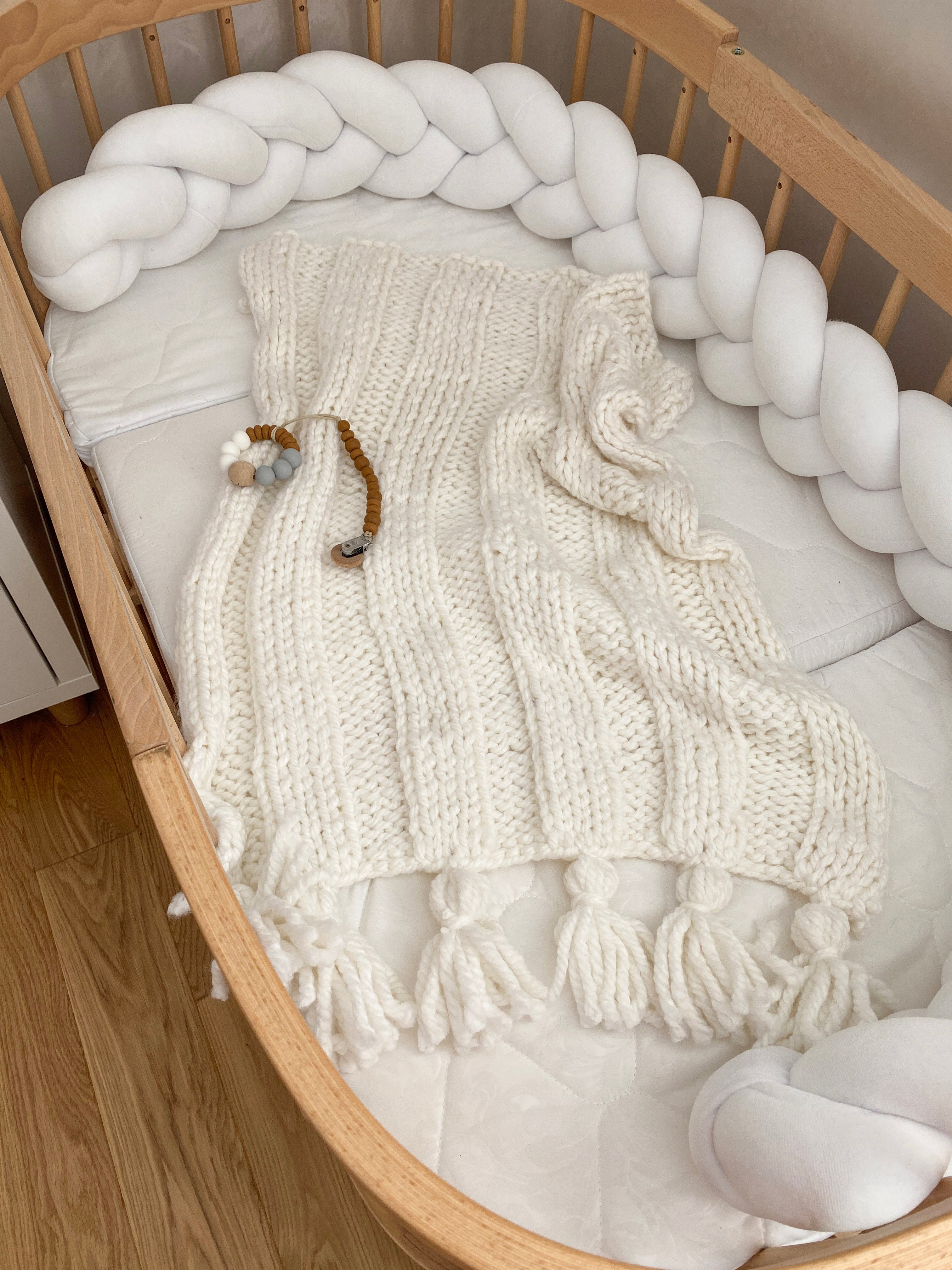 Anzy Home Boho Knitted Baby Blanket 23" x 34"