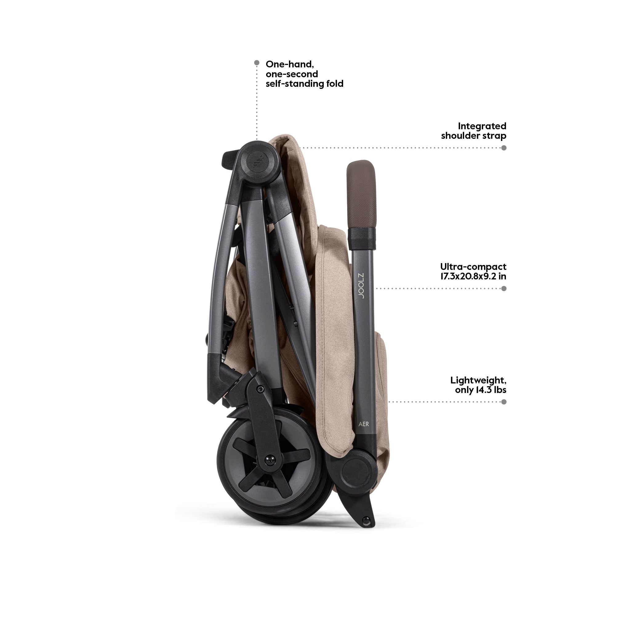 Joolz Aer2 Lightweight Compact Travel Stroller
