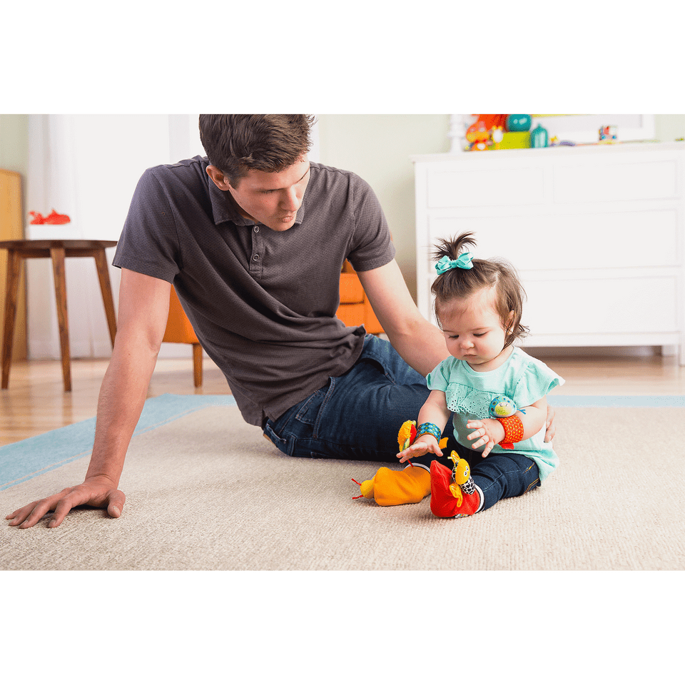 Lamaze Gardenbug Foot Finder and Wrist Rattle Set