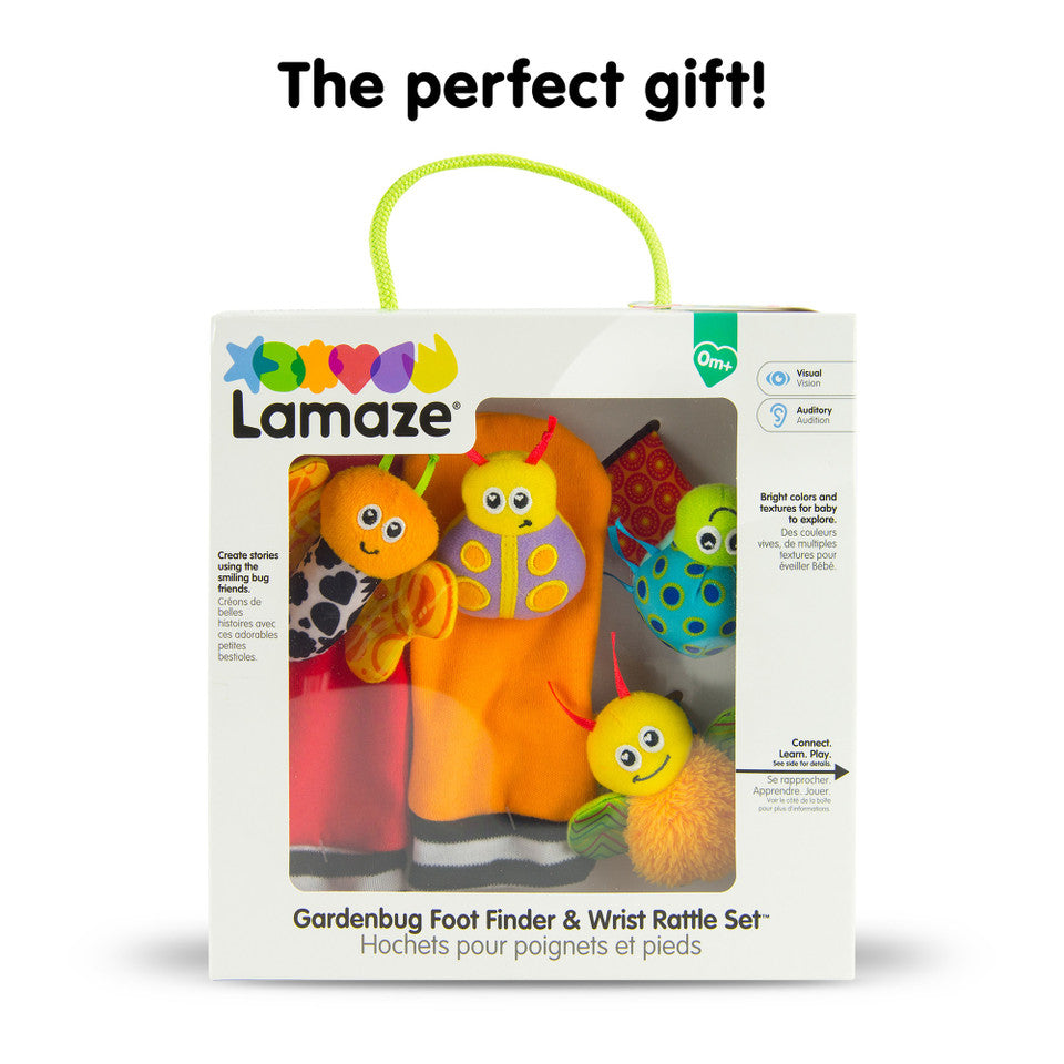 Lamaze Gardenbug Foot Finder and Wrist Rattle Set