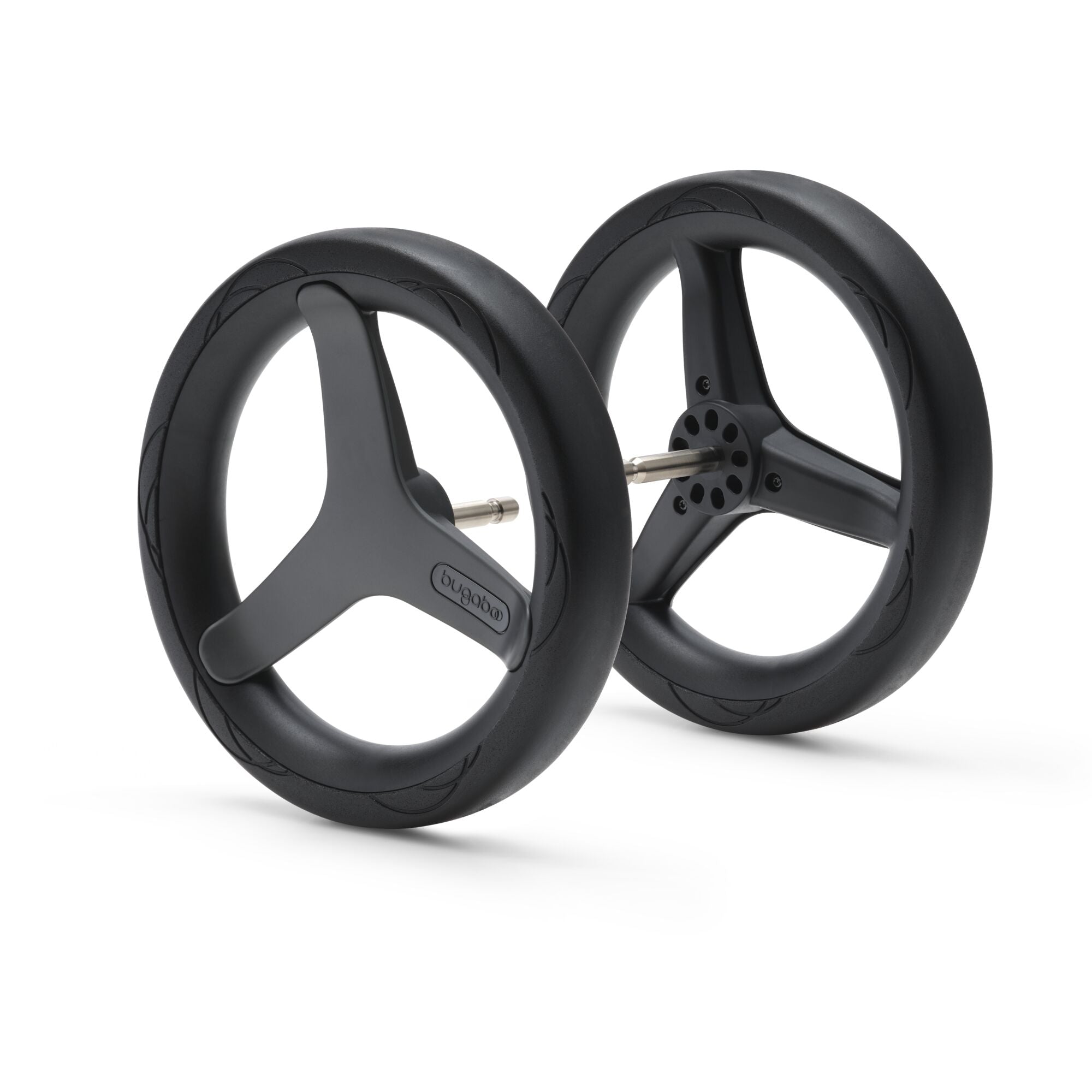 bugaboo logo Bugaboo Dragonfly Rear Wheels, Graphite