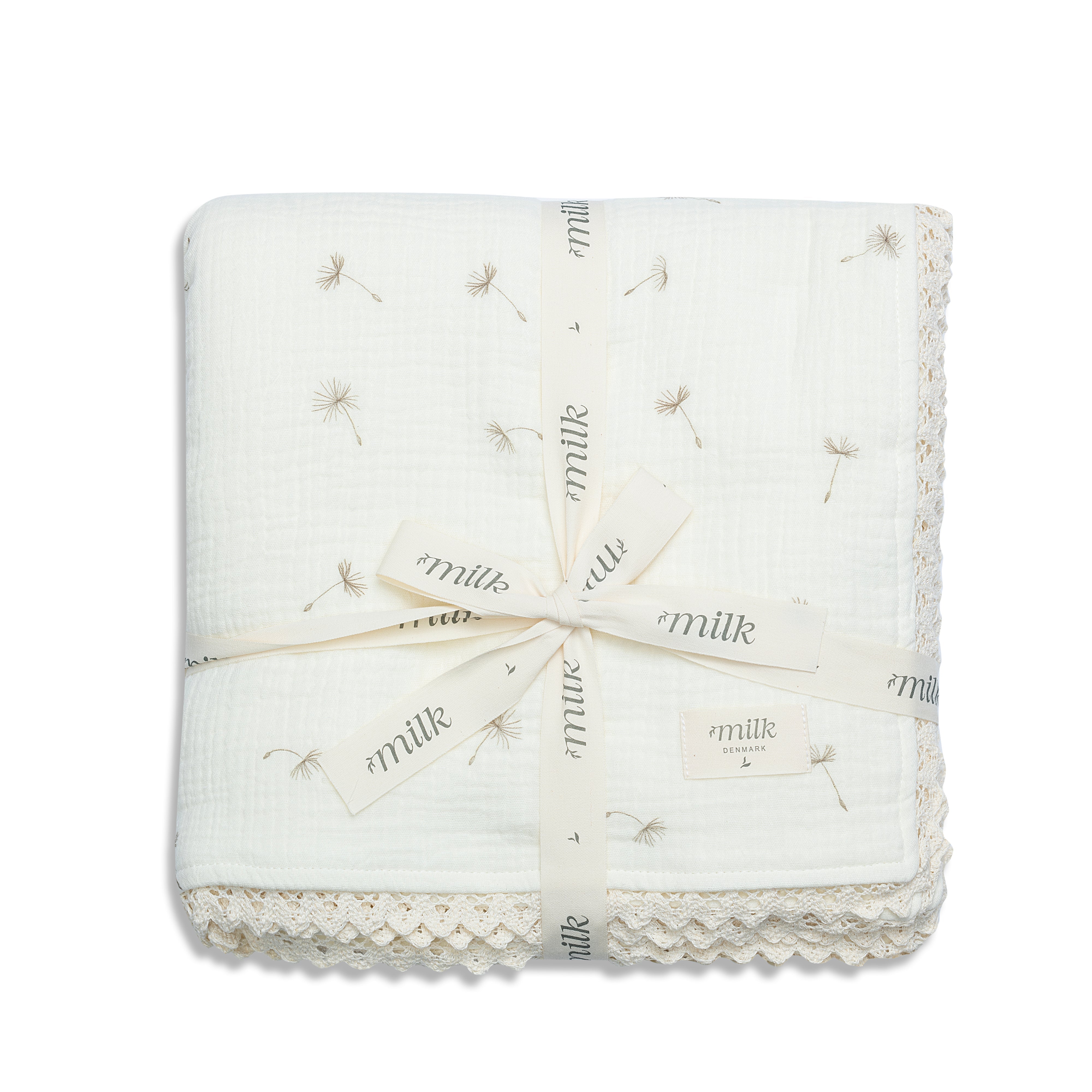 Milk Denmark Lace Edge Baby Blanket