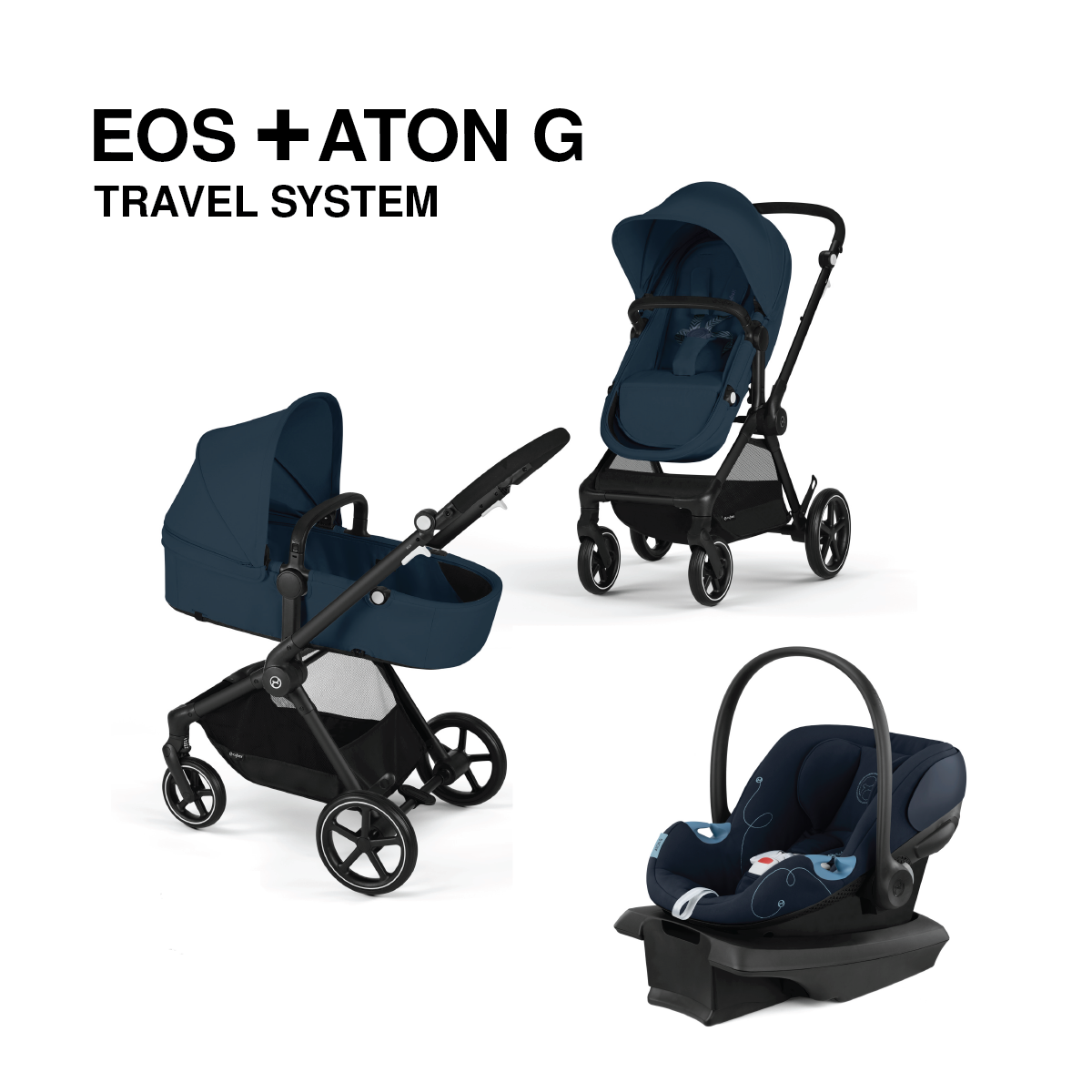 Cybex EOS 5 in 1 Travel System Stroller Lightweight Aton G Infant Ca