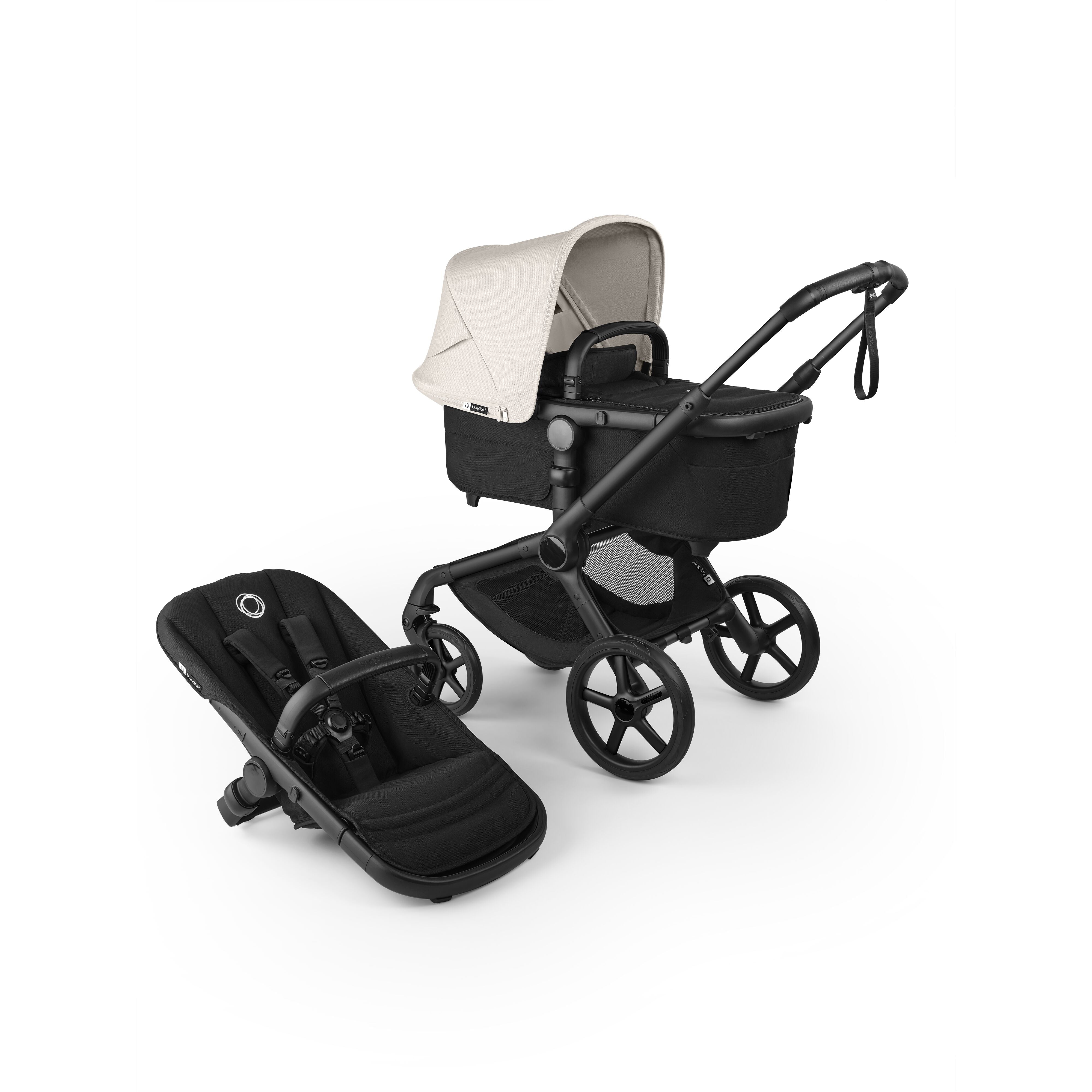 bugaboo 初代FOX キャリーコット セット オールブラック bugaboo 公式 バガブー フォックスカブ コンプリート ベビーカー