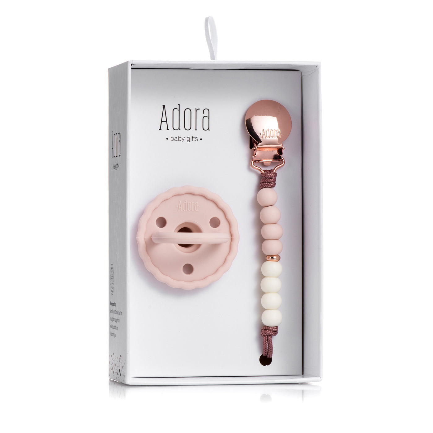 Adora Blush Ombre Pacifier Clip Adora Blush Ombre Pacifier Clip