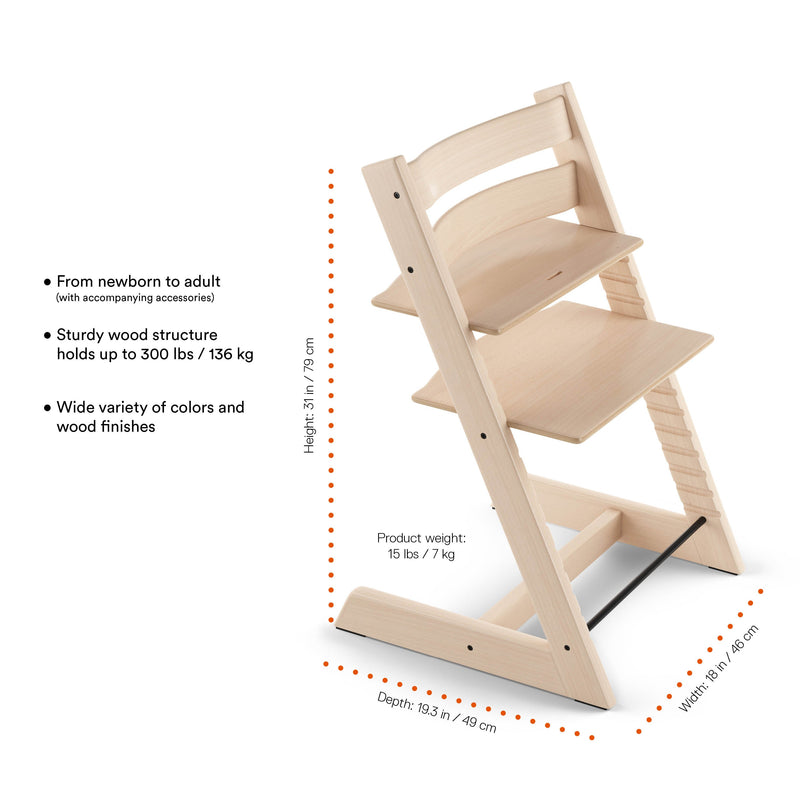 Stokke Tripp Trapp High Chair - (Incl. Chair, Matching Babyset) - Open Box