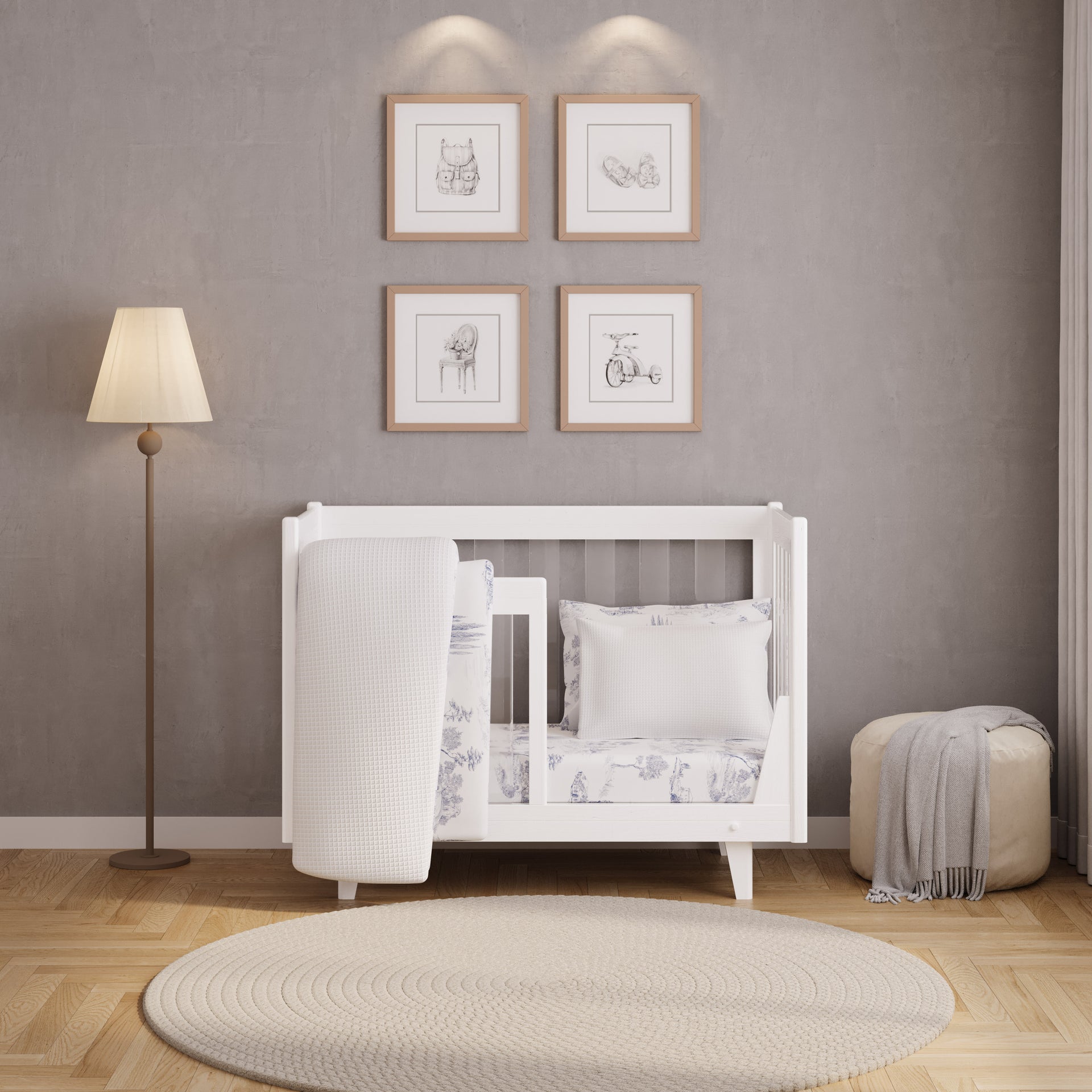 Silonna 5-Peice Baby Crib Set (52" x 28")