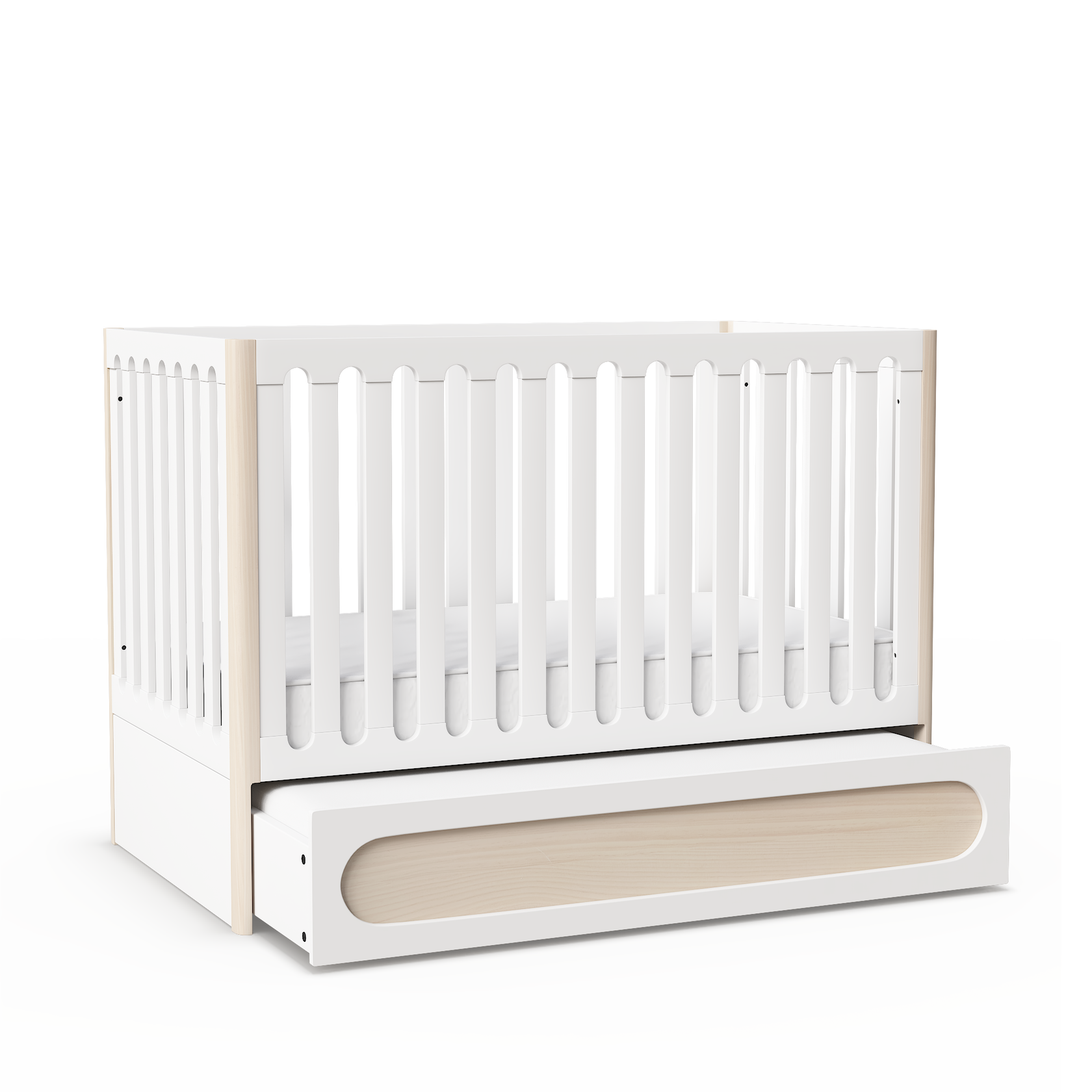 HushCrib Lulla & Lully 3-in-1 Convertible Crib With Trundle
