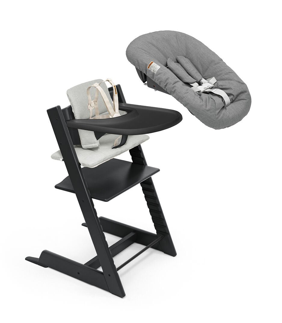 Stokke Tripp Trapp High Chair² with Cushion, Newborn Set + Stokke Tray