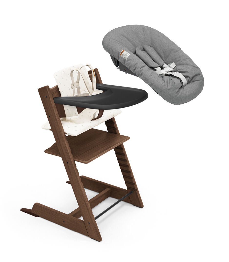 Stokke Tripp Trapp High Chair² with Cushion, Newborn Set + Stokke Tray