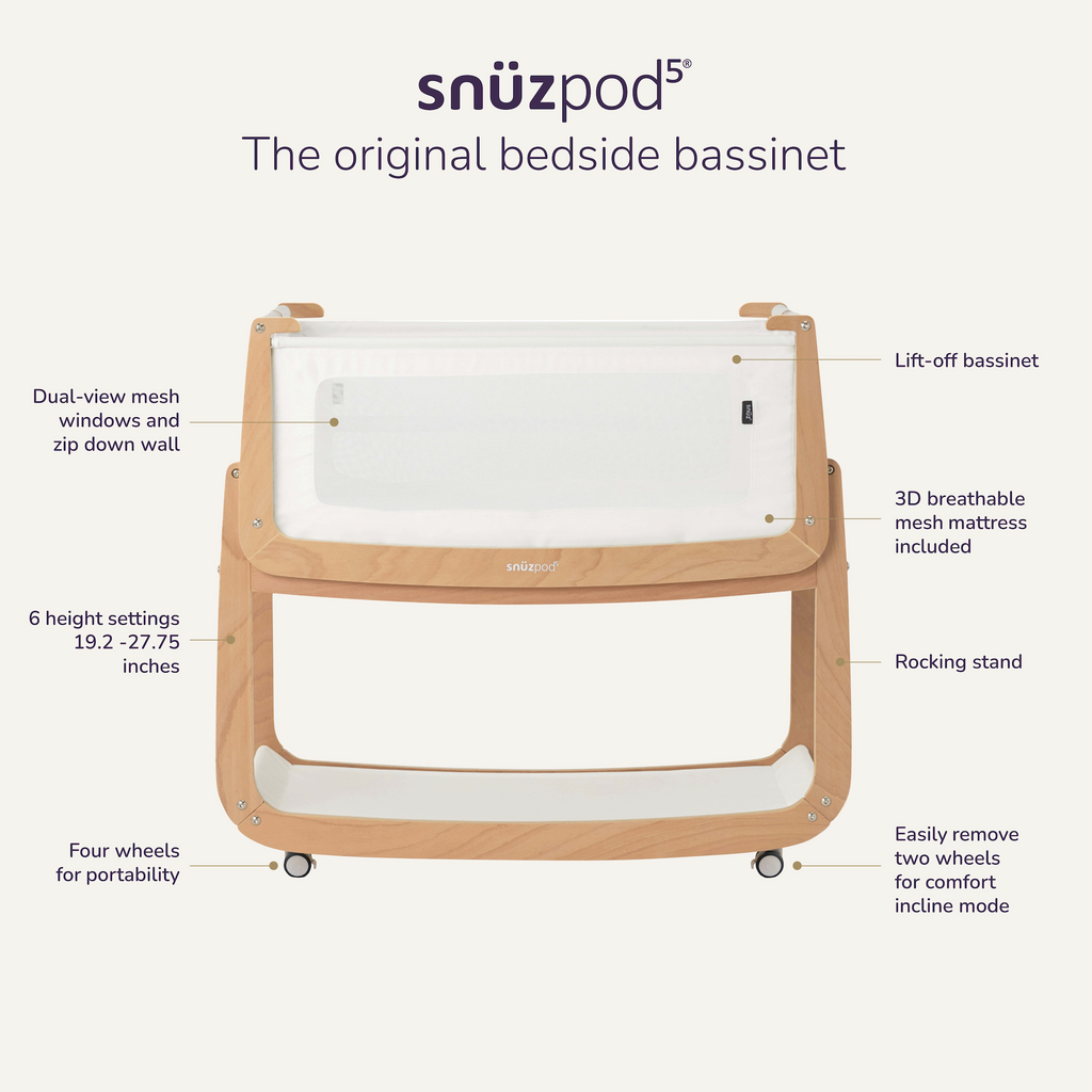 Snuz Pod5 Bedside Bassinet