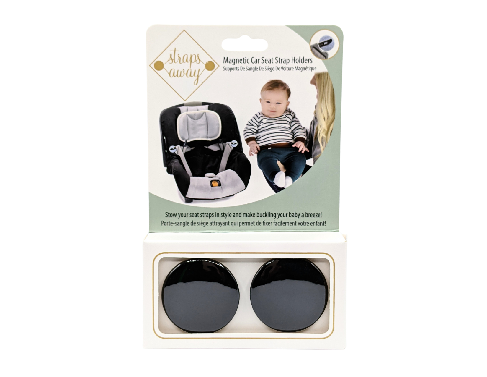 StrapsAway Magnetic Car Seat Strap Holders