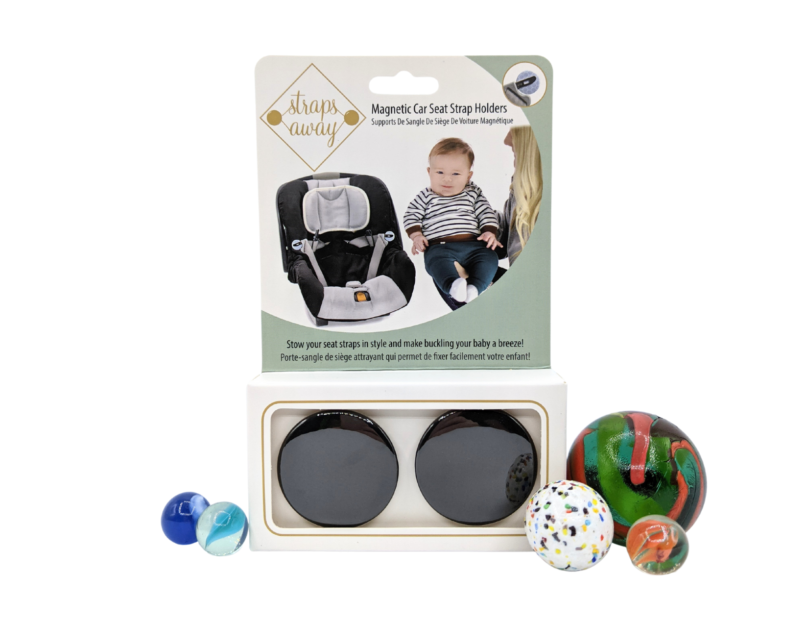StrapsAway Magnetic Car Seat Strap Holders