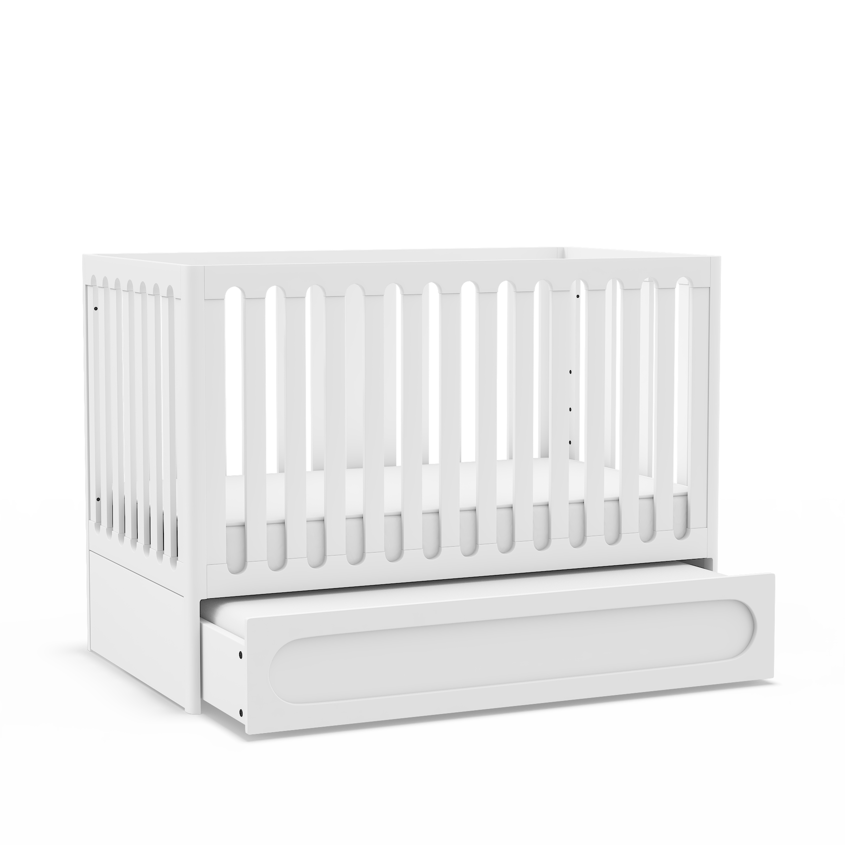 HushCrib Lulla & Lully 3-in-1 Convertible Crib With Trundle