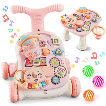 TOY Life 3-in-1 Baby Push Walker and Activity Center