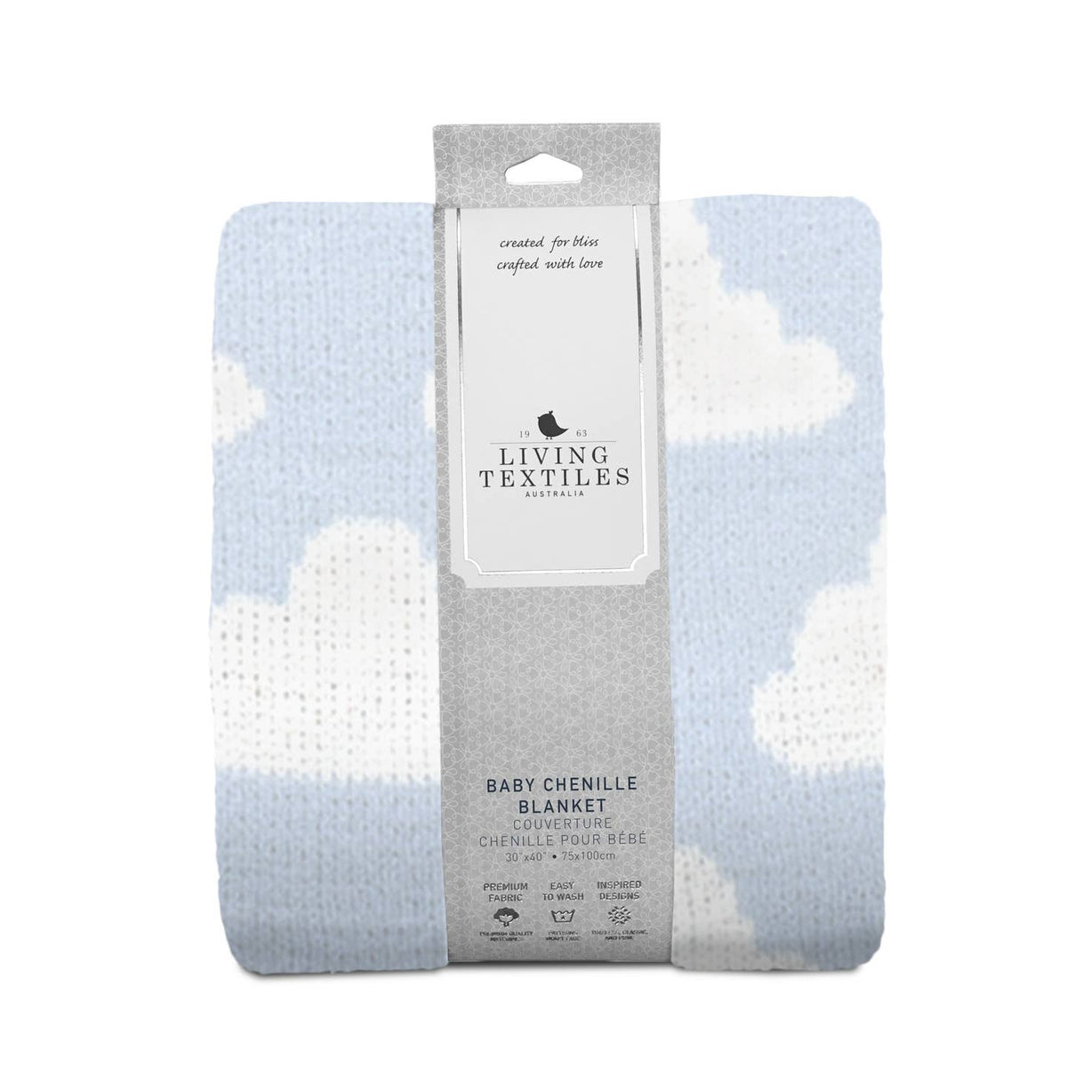 Living Textiles Knitted Chenille Baby Blanket