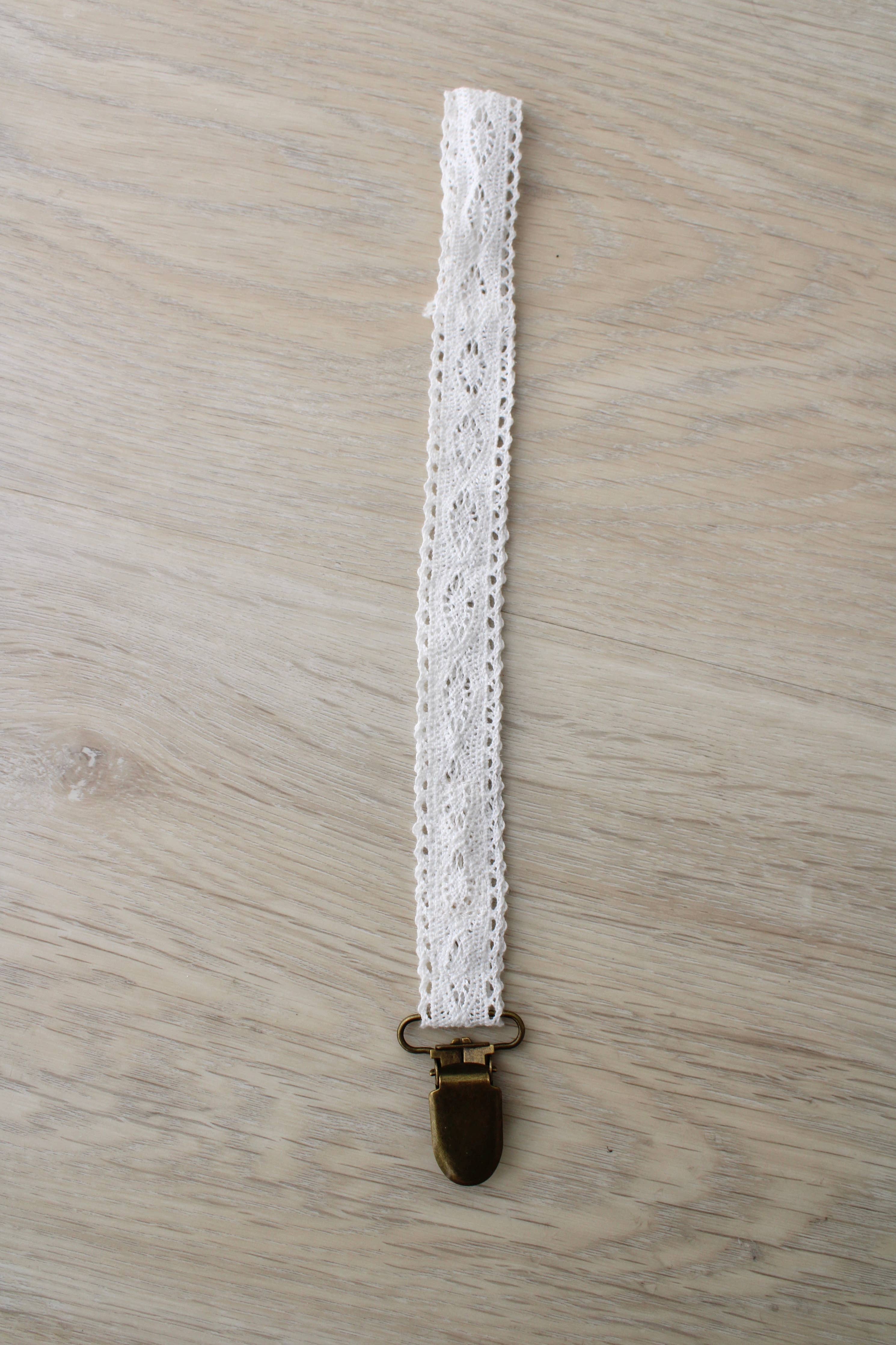 Little Threads Vintage Crochet Pacifier Clip