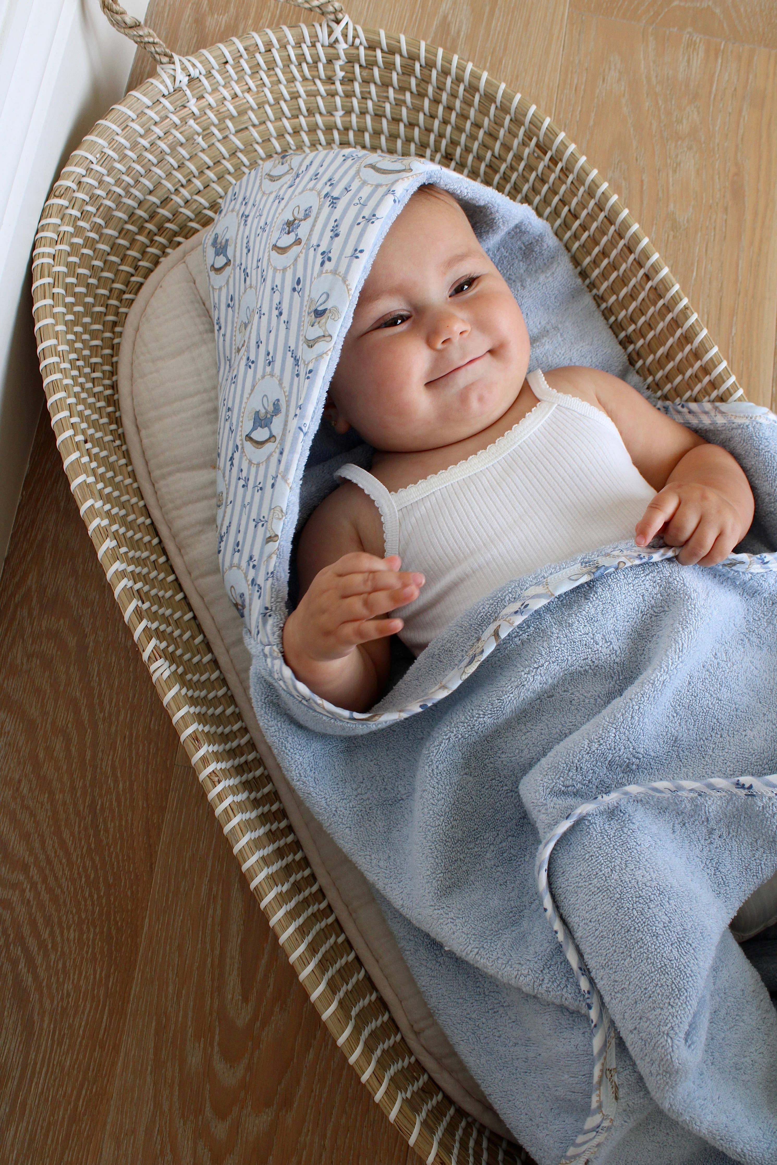 Little Threads Rocking Horse Hooded Bath Towel